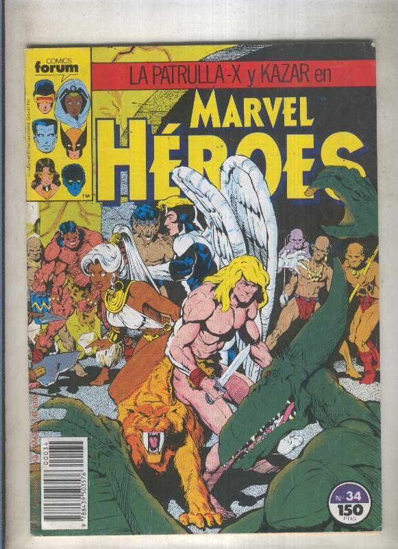 Marvel Heroes numero 34: La Patrulla X y Kazar (numerado 3 en trasera)