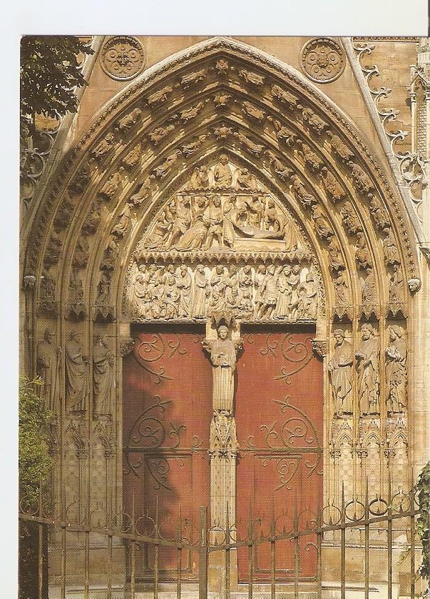 Postal 042108 : Cathedrale Notre-Dame de Paris. Portail sud du transept: vie et martyre de Saint-Etienne