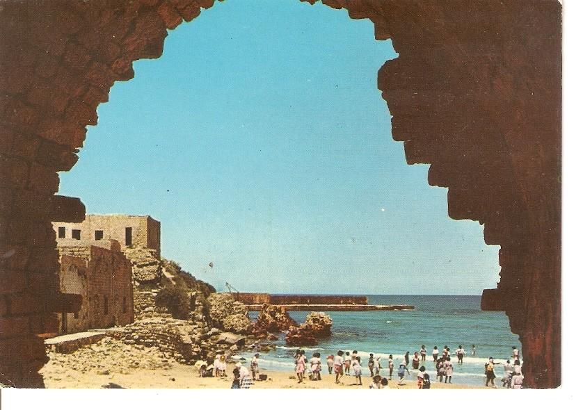 Postal 045308 : Caesarea. A view towards the bay and harbour