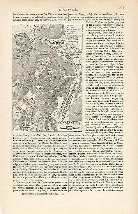 LAMINA ESPASA 14469: Plano de Constantina Argelia