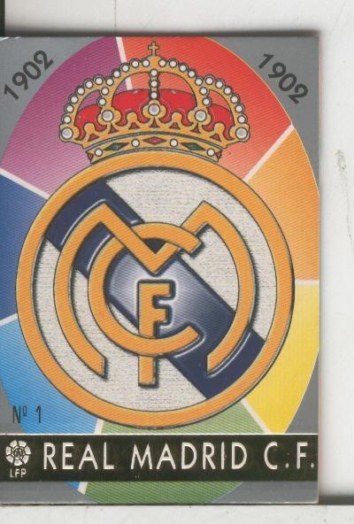 Cromos: Las Fichas de la liga 97-98: Real Madrid numero 01: Escudo