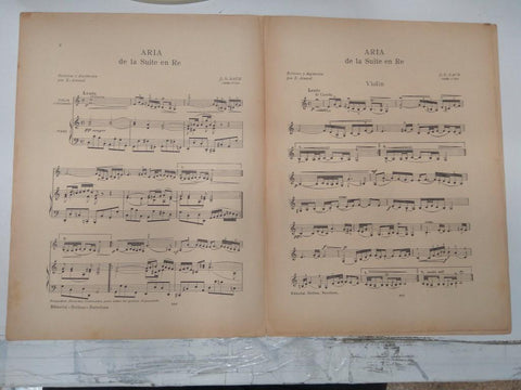 Libreto Partituras: EL ABC del Pequeño Violinista Numero 356- Aria de Suite en Re J.S Bach 