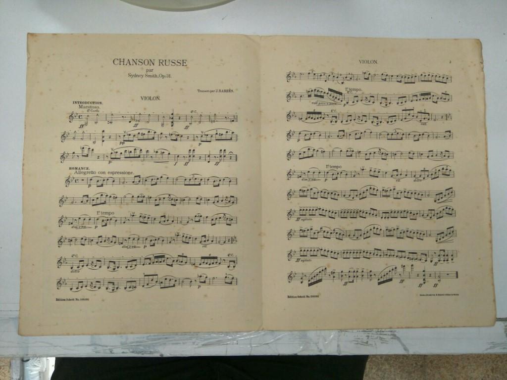 Libreto Partituras: SYDNEY SMITH - Chanson Russe Opus 31 (Edition Schott)