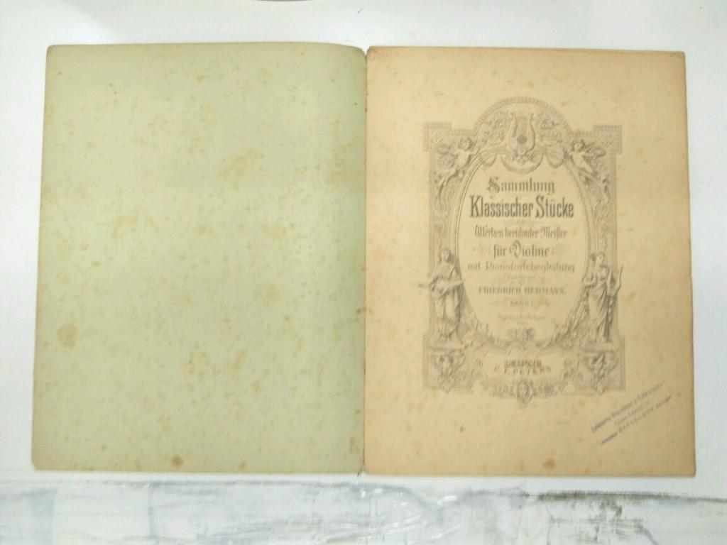 Libreto Partituras: Edition Peters No. 1413 - KLASSICHE STUCKE, Violine und Klavier Band 1