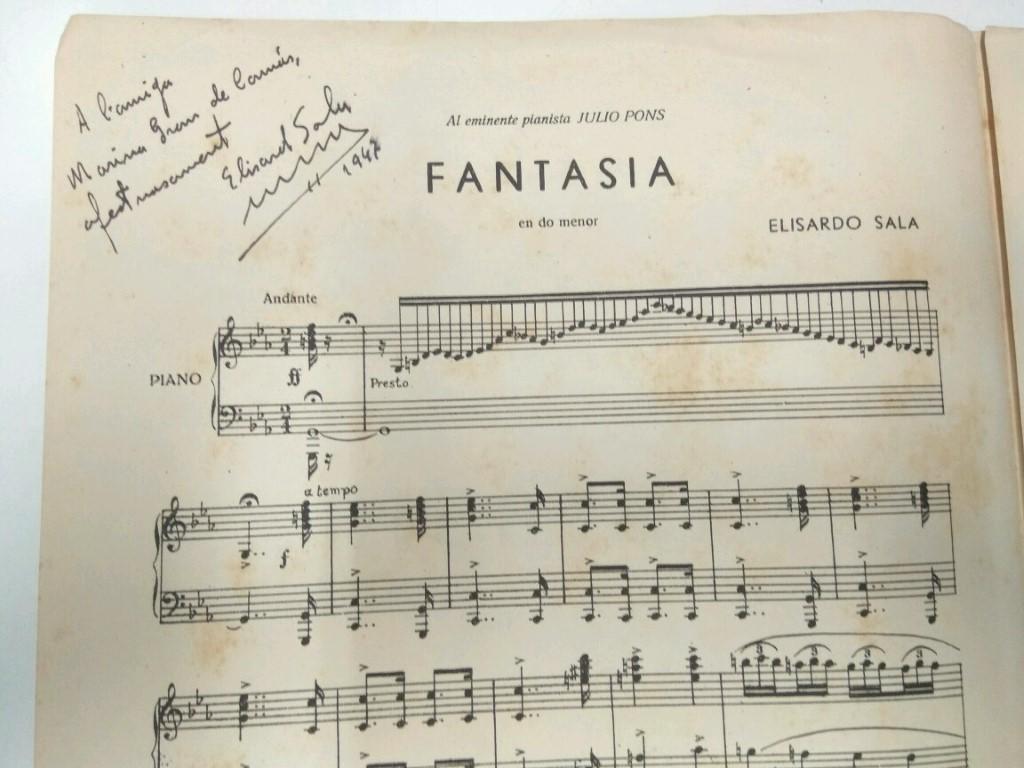 Libreto Partituras: ELISARDO SALA - Fantasia en DO Menor (Autografiado)