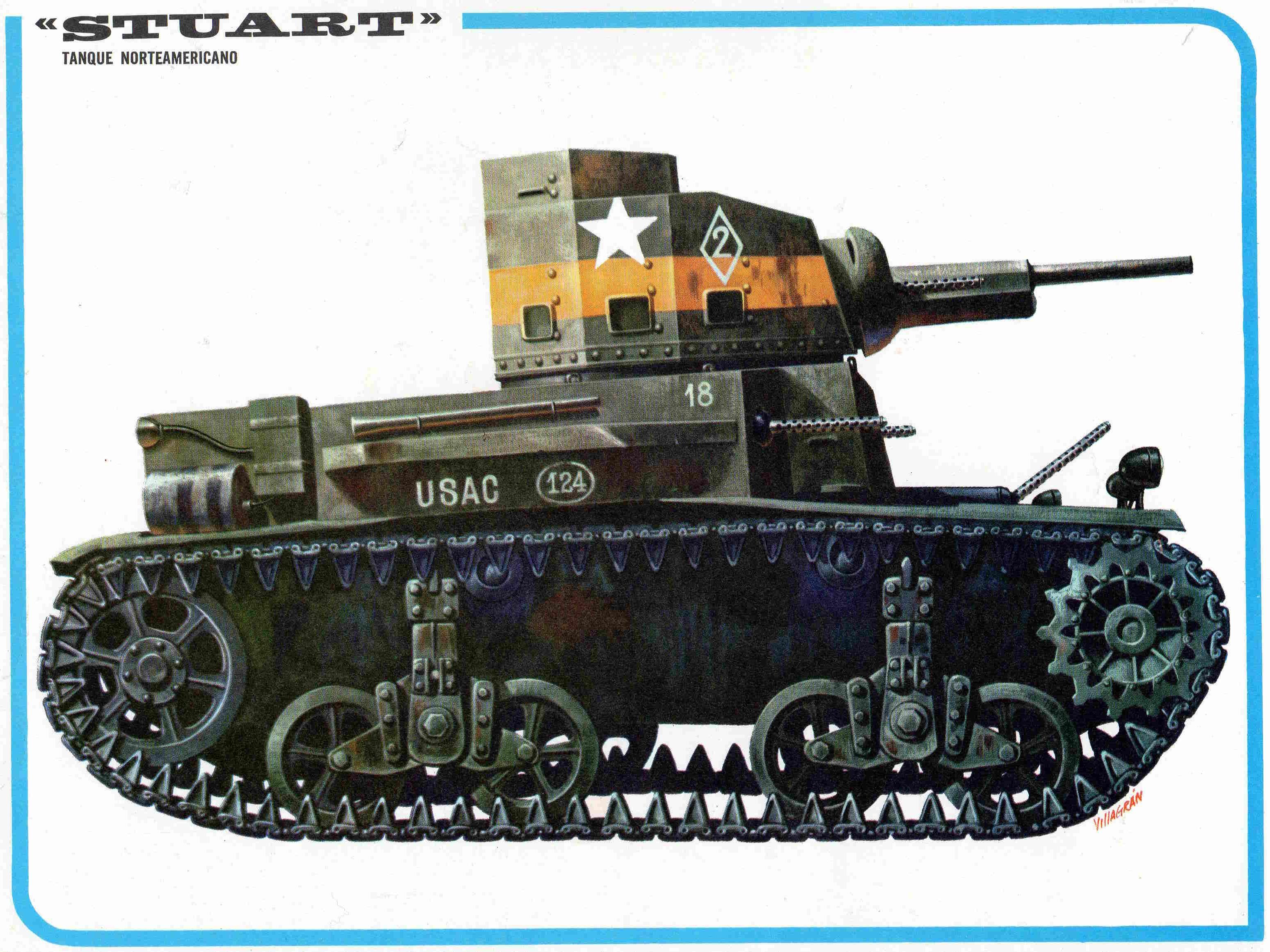 LAMINA 4087: STUART Tanque Norteamericano