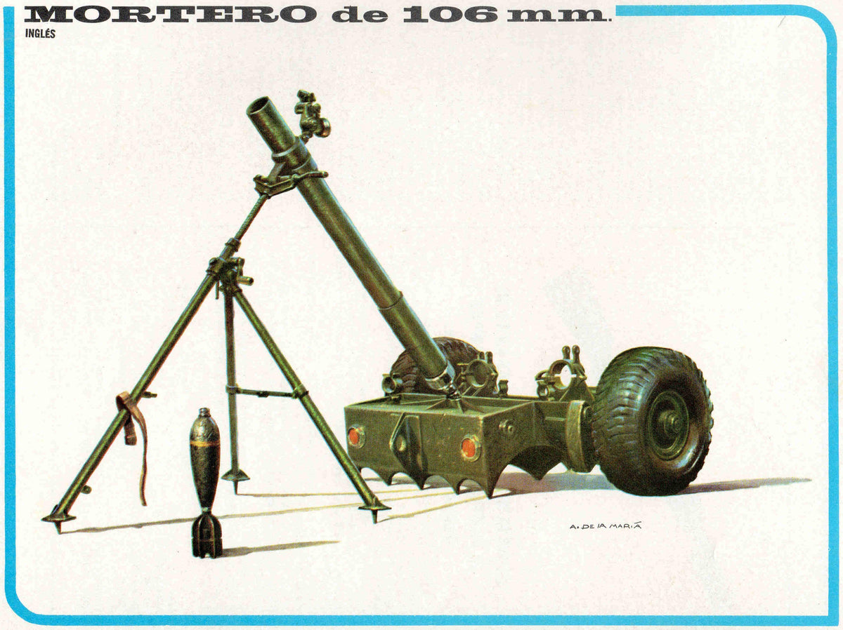 LAMINA 4093: Mortero de 106 mm  Ingles