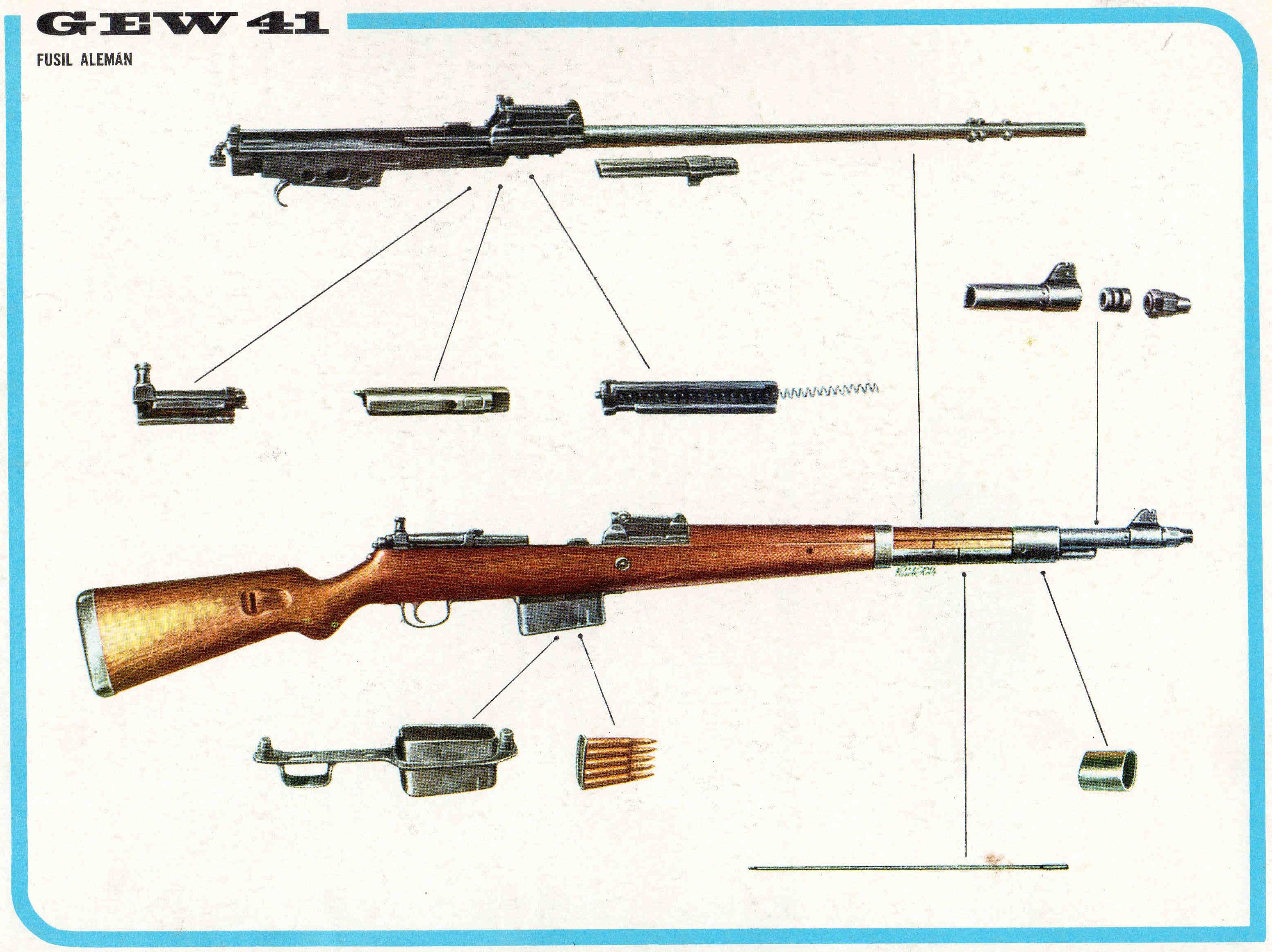 LAMINA 4096: GEW 41 Fusil Aleman