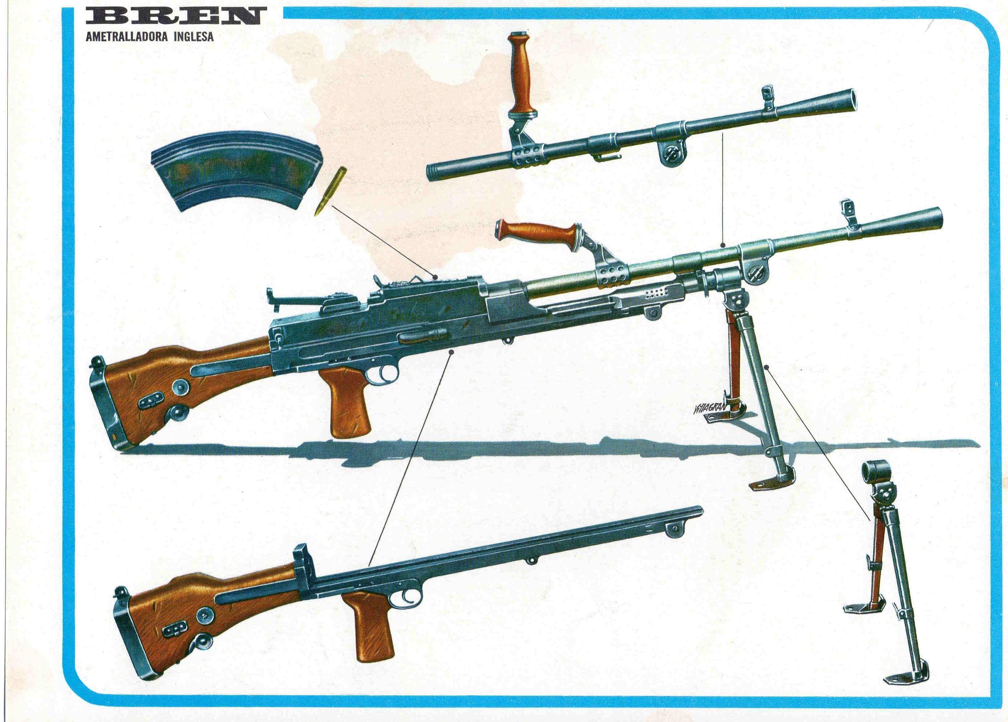LAMINA 4097: BREN Ametralladora Inglesa