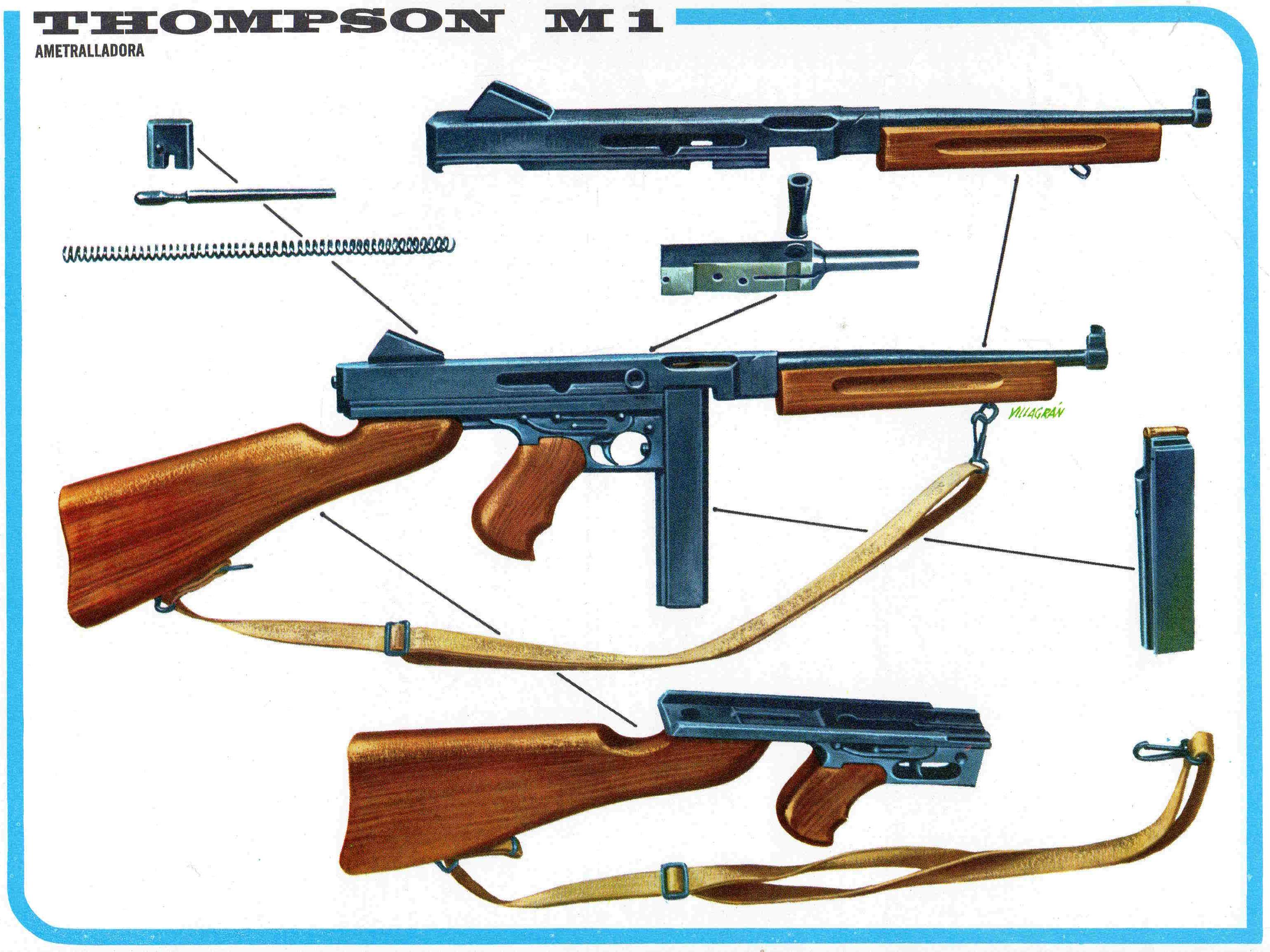 LAMINA 4099: THOMPSON M1 Ametralladora