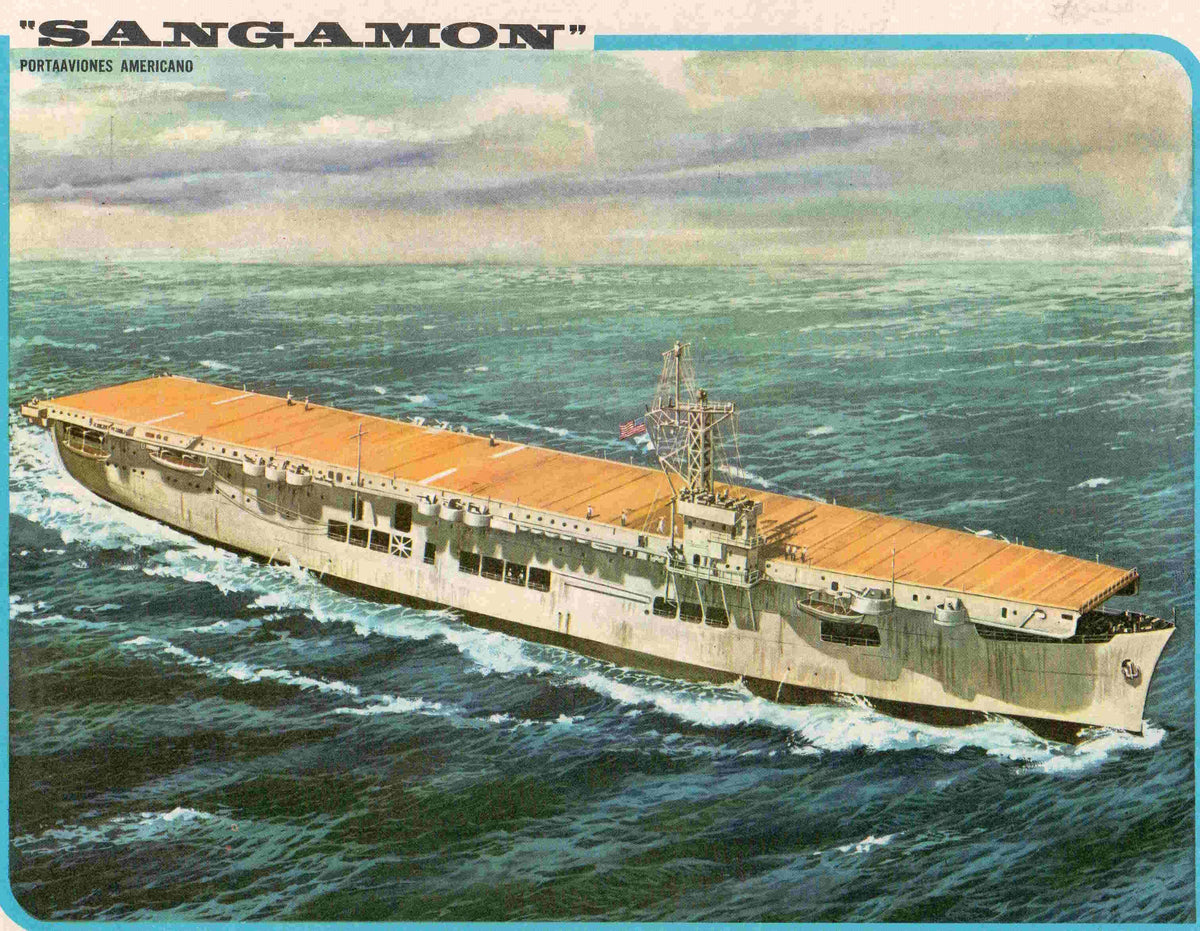 LAMINA 4104: SANGAMON Portaaviones Americano