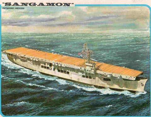 LAMINA 4104: SANGAMON Portaaviones Americano