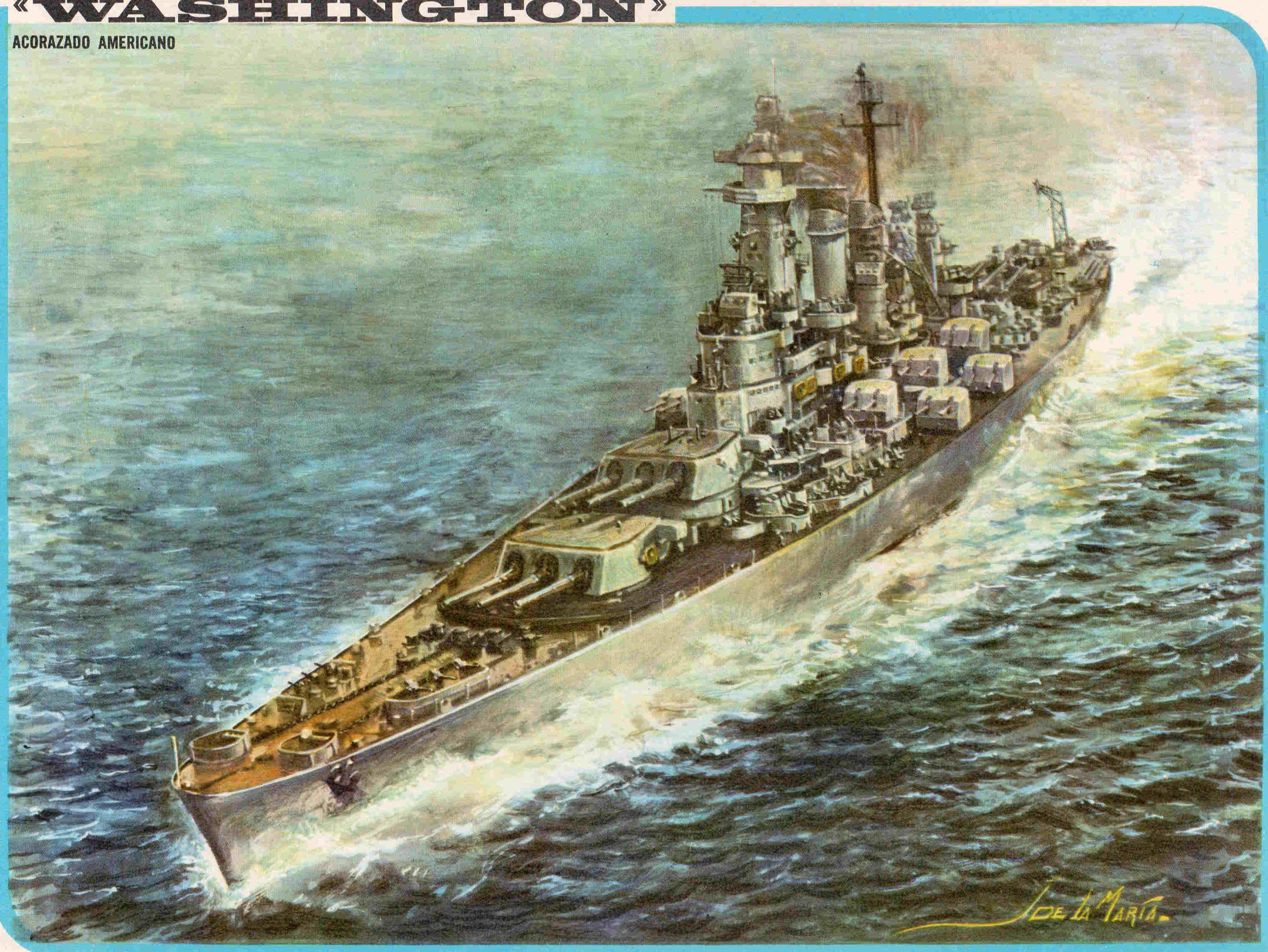LAMINA 4105: WASHINGTON Acorazado Americano