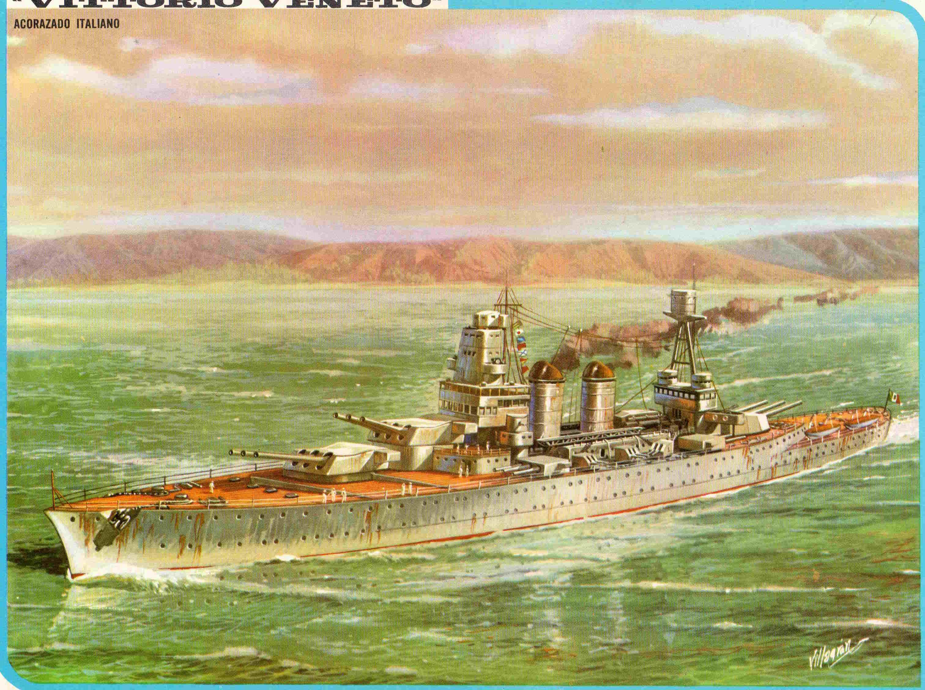 LAMINA 4113: VITTORIO VENETO Acorazado Italiano