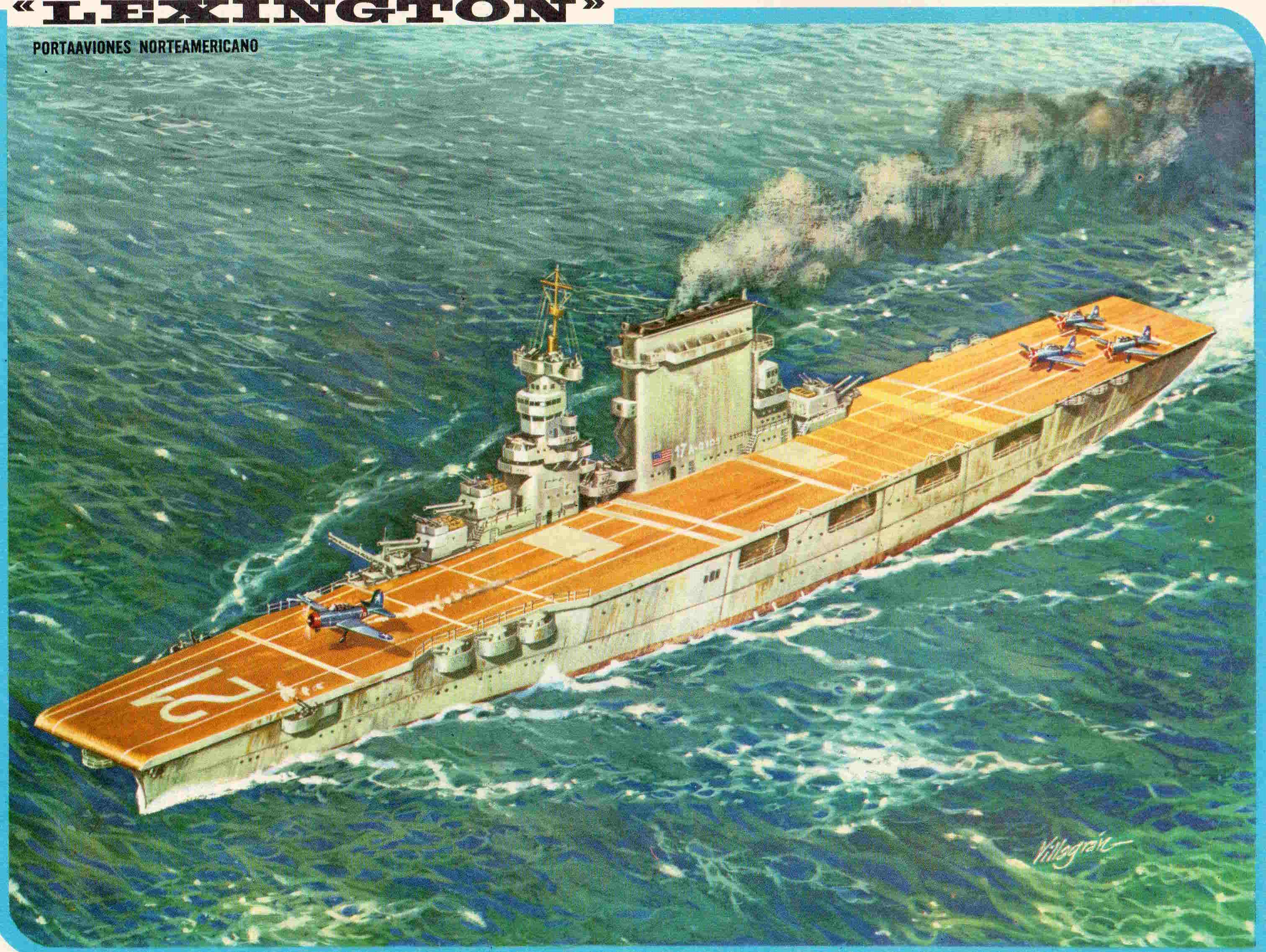 LAMINA 4116: LEXINGTON Portaaviones Norteamericano