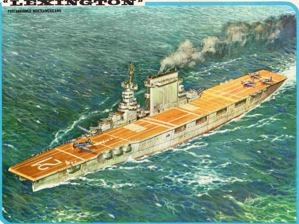 LAMINA 4116: LEXINGTON Portaaviones Norteamericano