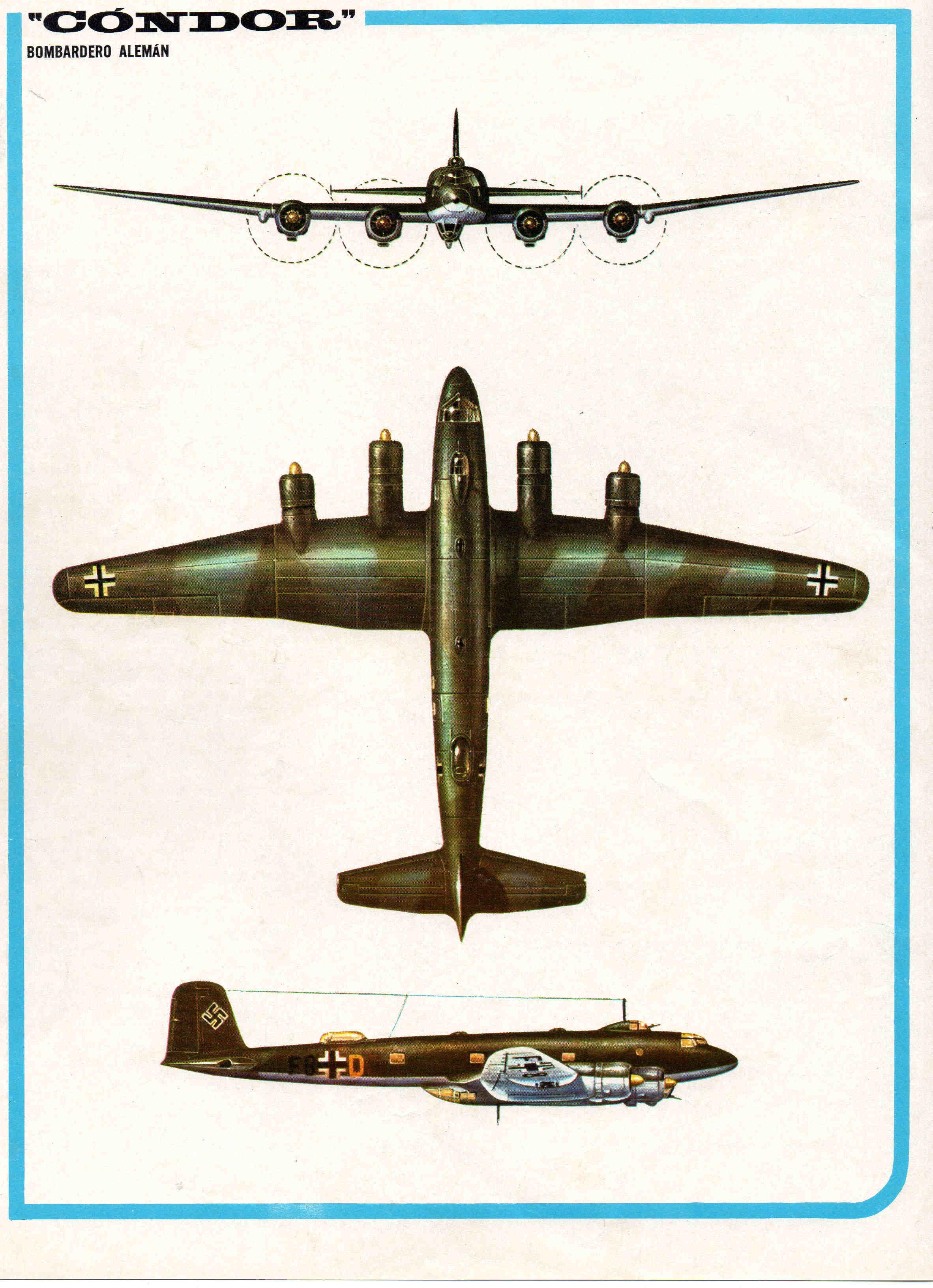 LAMINA 4126: CONDOR Bombardero Aleman