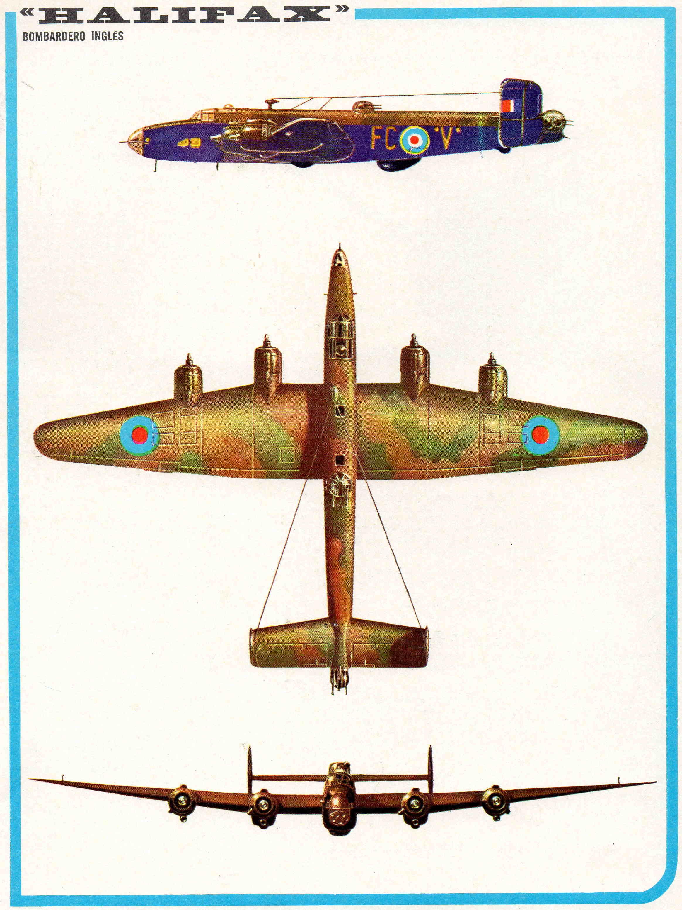 LAMINA 4127: HALIFAX Bombardero Ingles