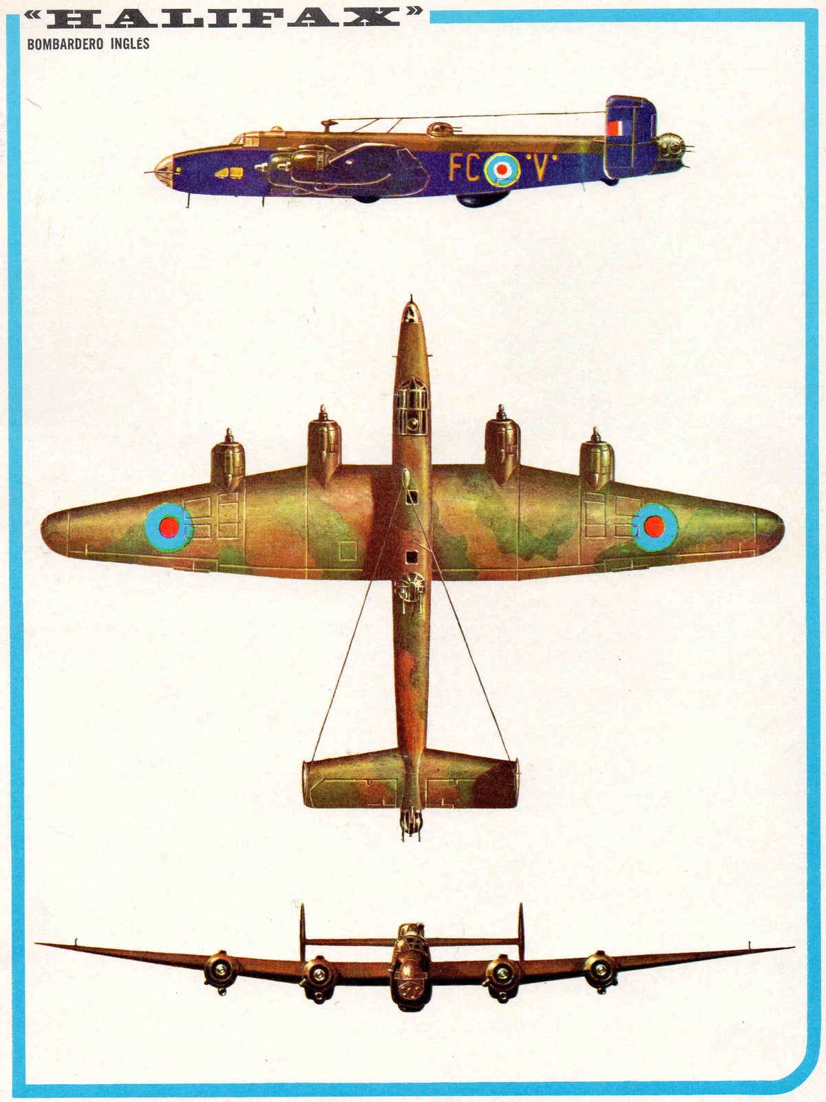 LAMINA 4127: HALIFAX Bombardero Ingles