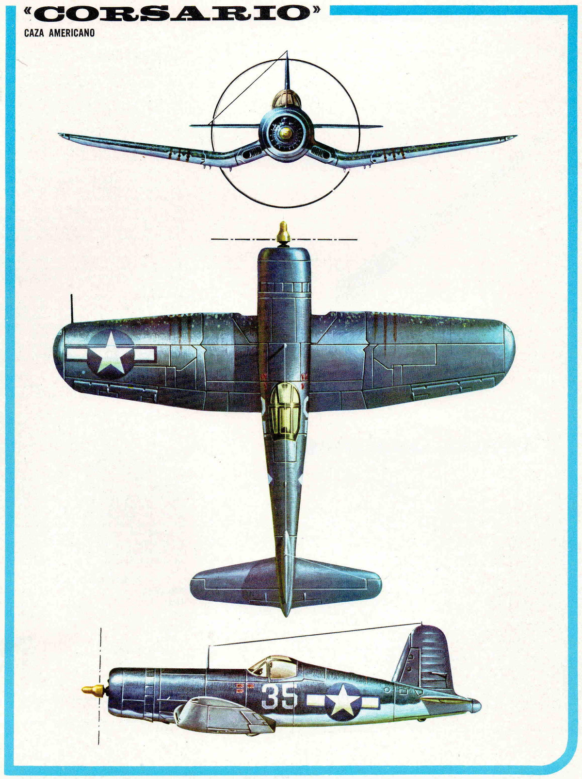 LAMINA 4128: CORSARIO Caza Americano