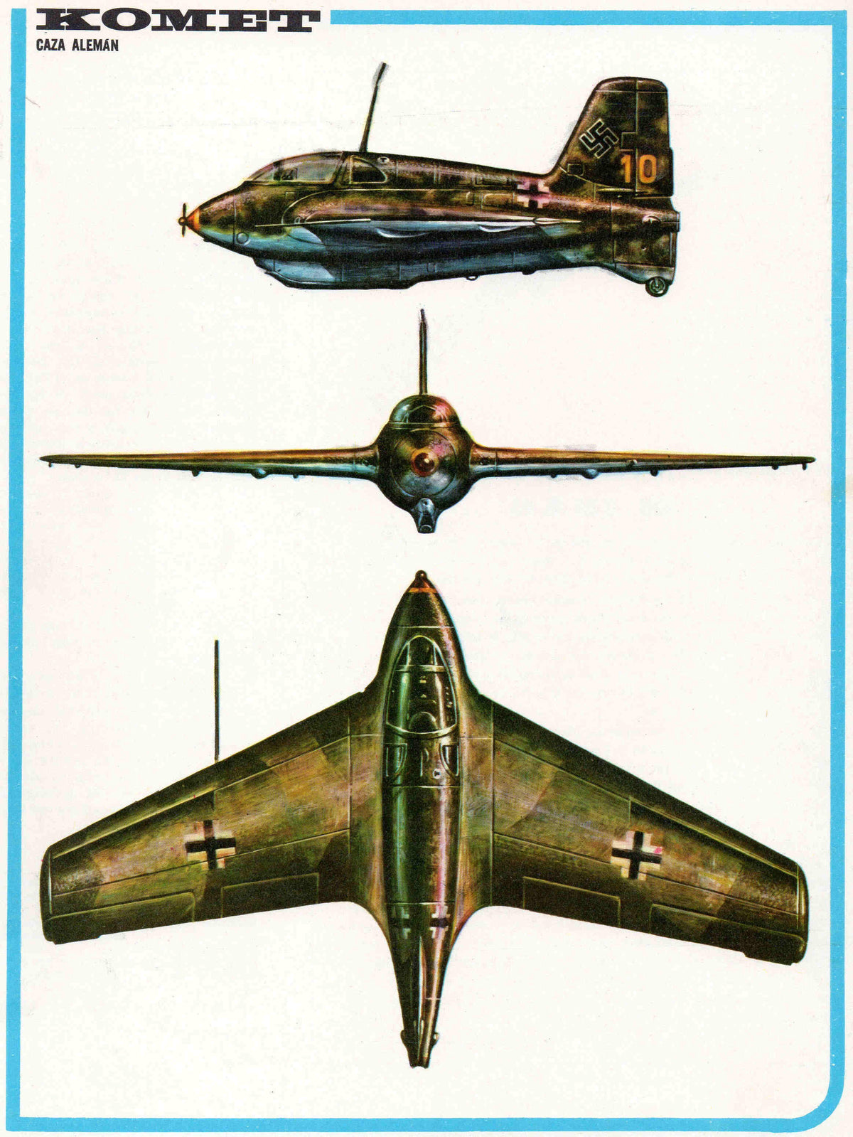 LAMINA 4130: KOMET Caza Aleman