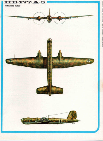 LAMINA 4131: HE-177/A-5 Bombardero Aleman