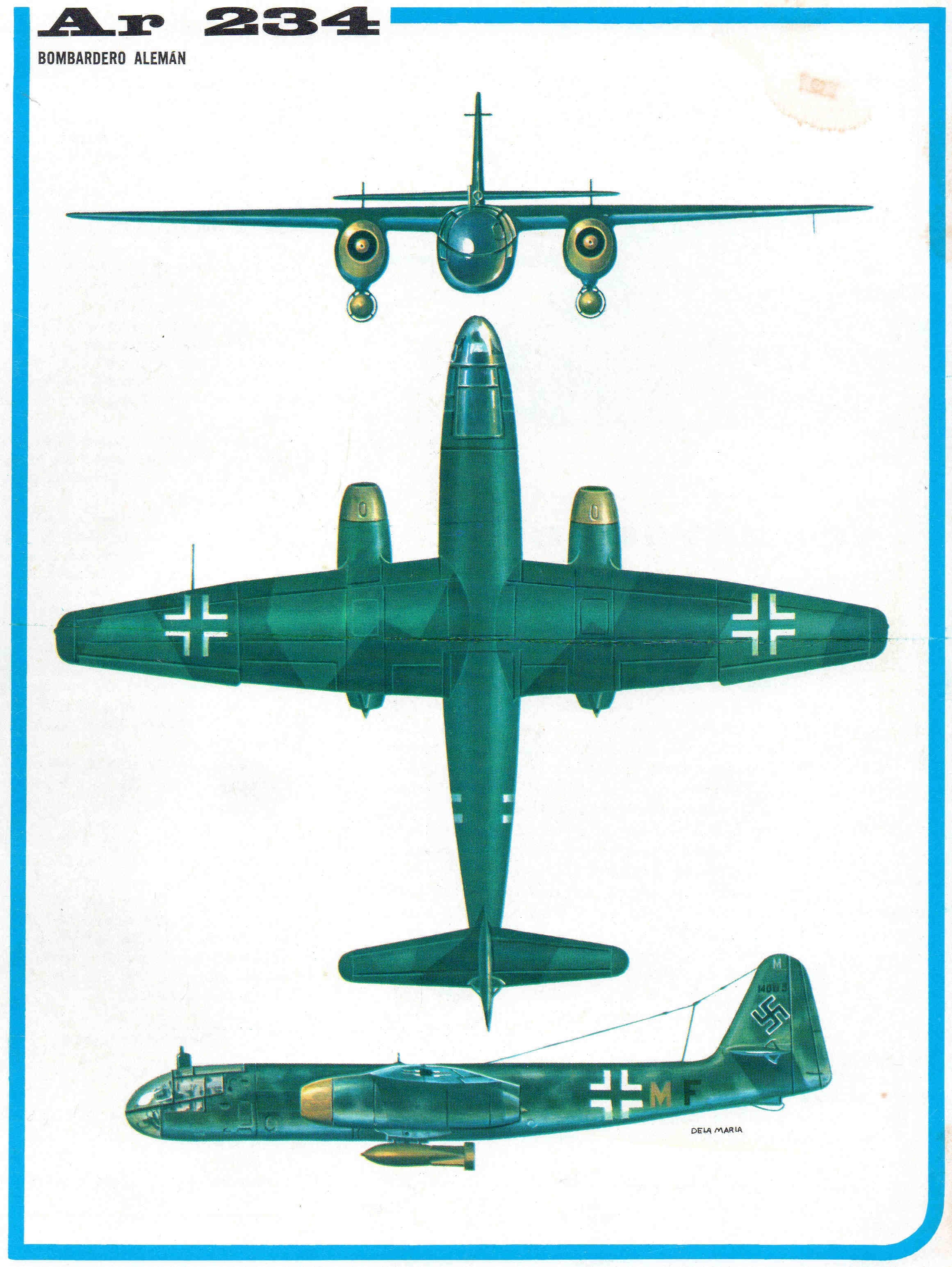 LAMINA 4132: Ar 234 Bombardero Aleman
