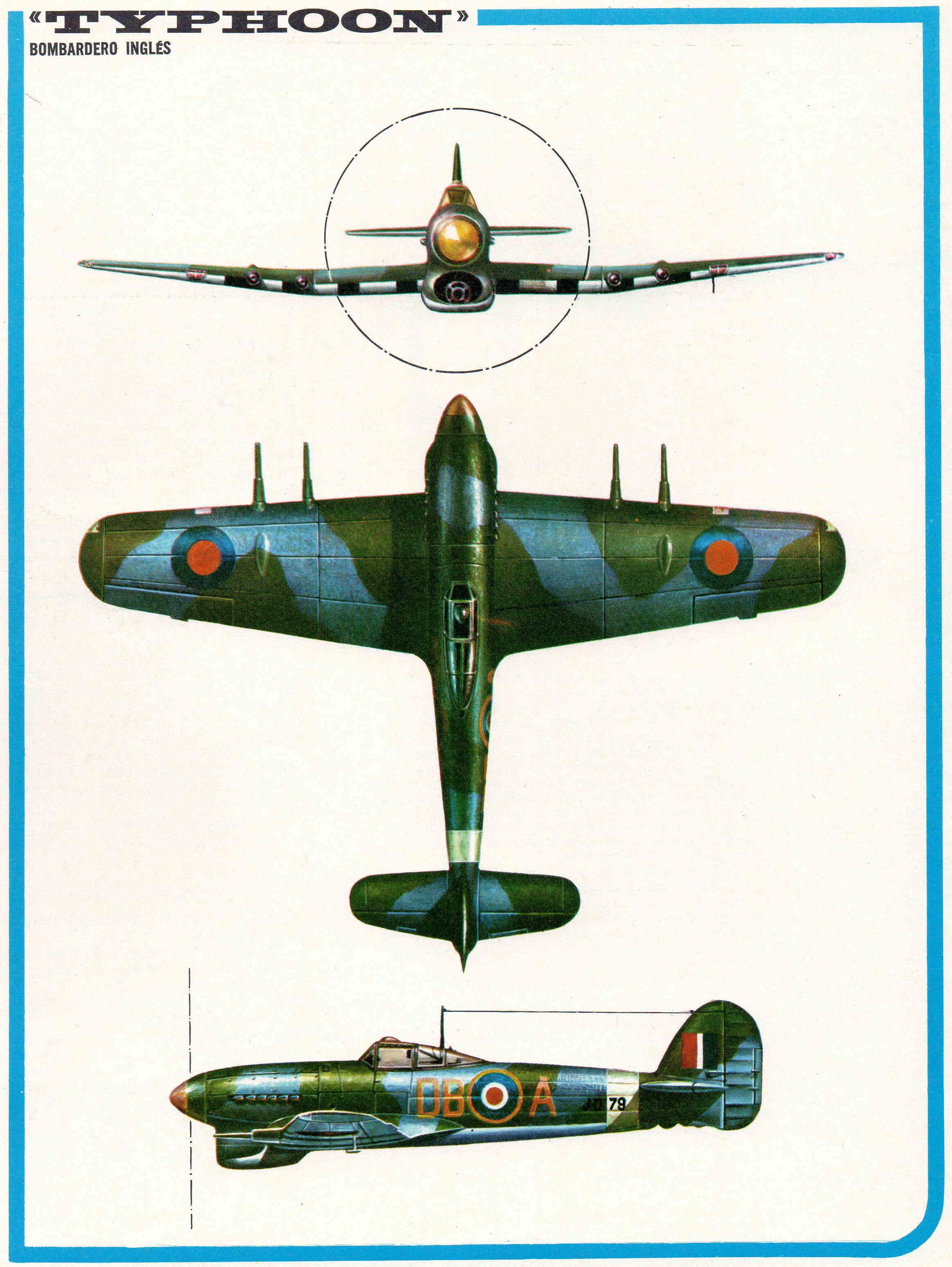 LAMINA 4135: TYPHOON Bombardero Ingles