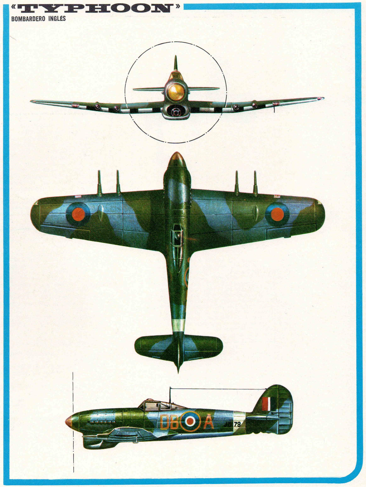 LAMINA 4135: TYPHOON Bombardero Ingles