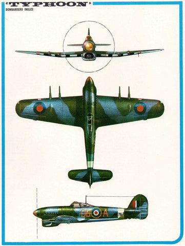 LAMINA 4135: TYPHOON Bombardero Ingles
