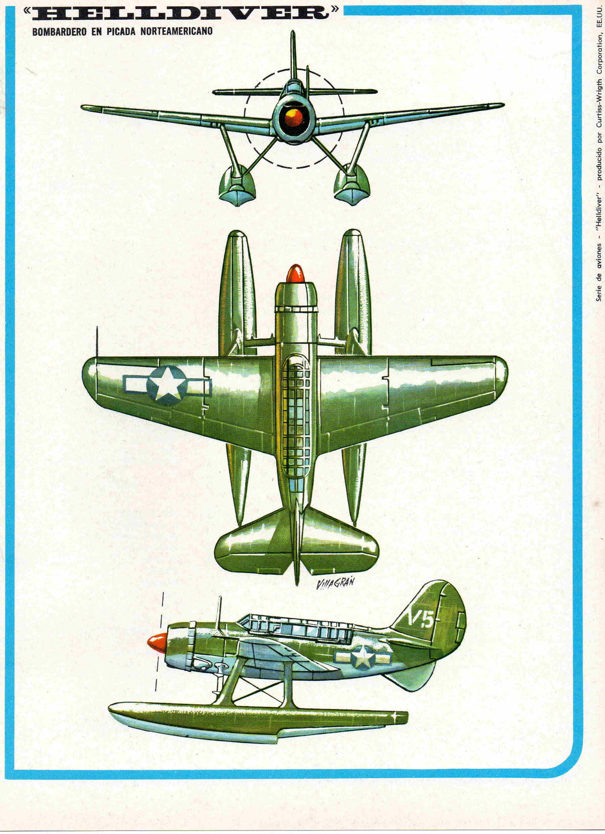 LAMINA 4137: HELLDIVER Bonbardero en picada Americano