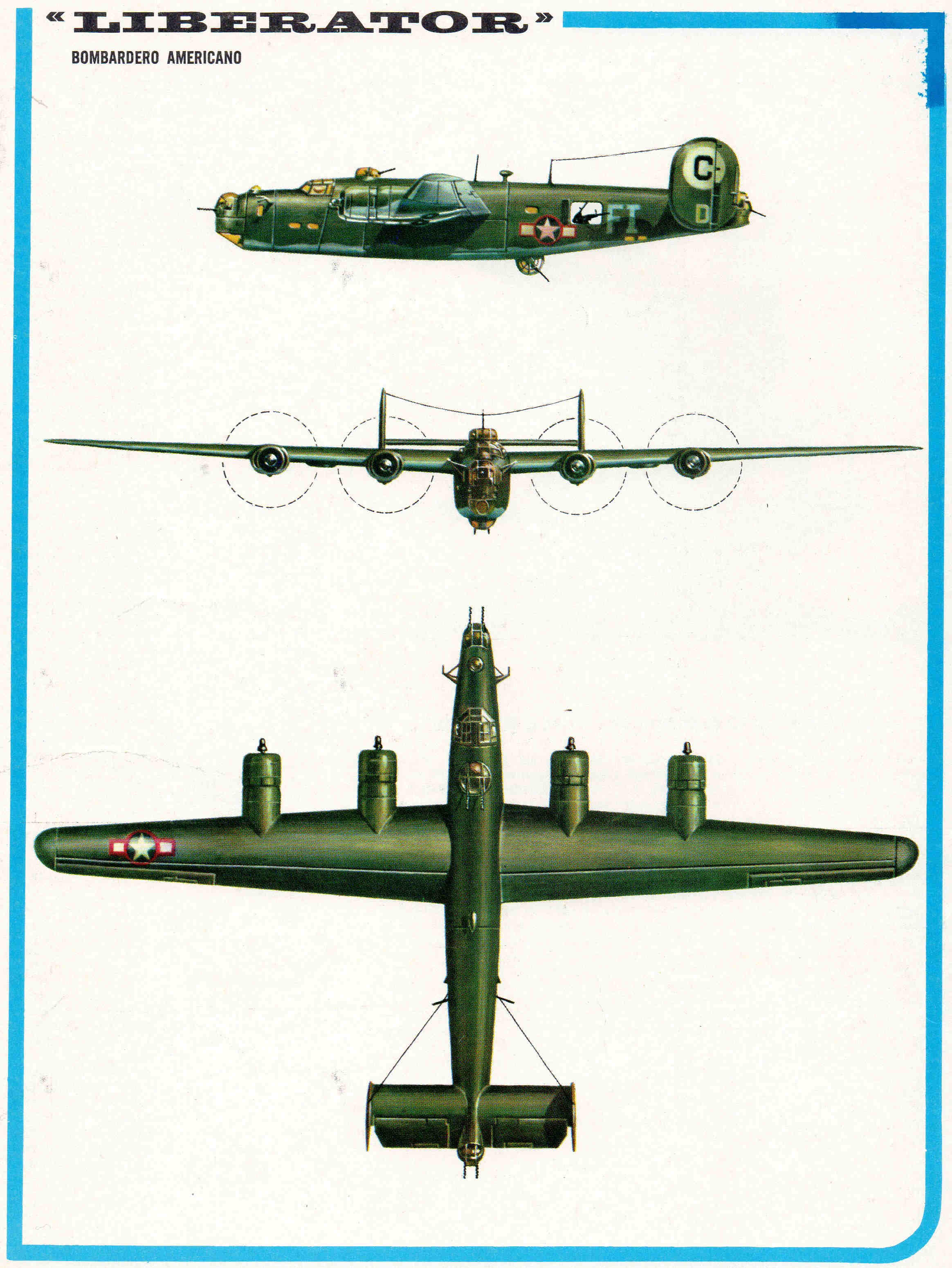 LAMINA 4140: LIBERATOR Bombardero Americano