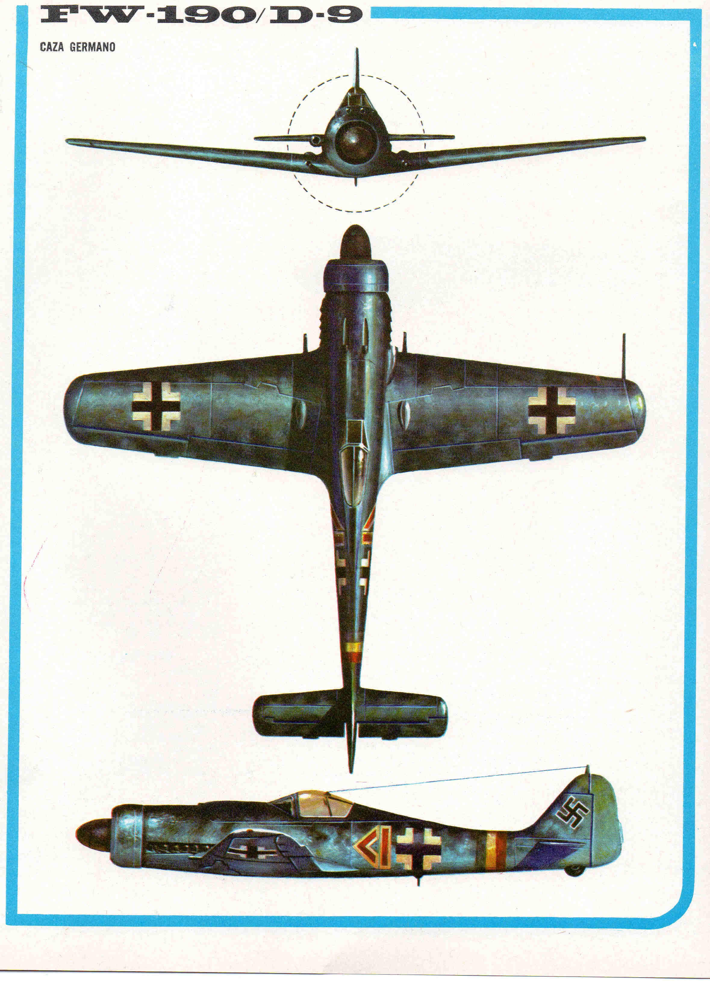 LAMINA 4141: FW-190/D-9 Caza Germano