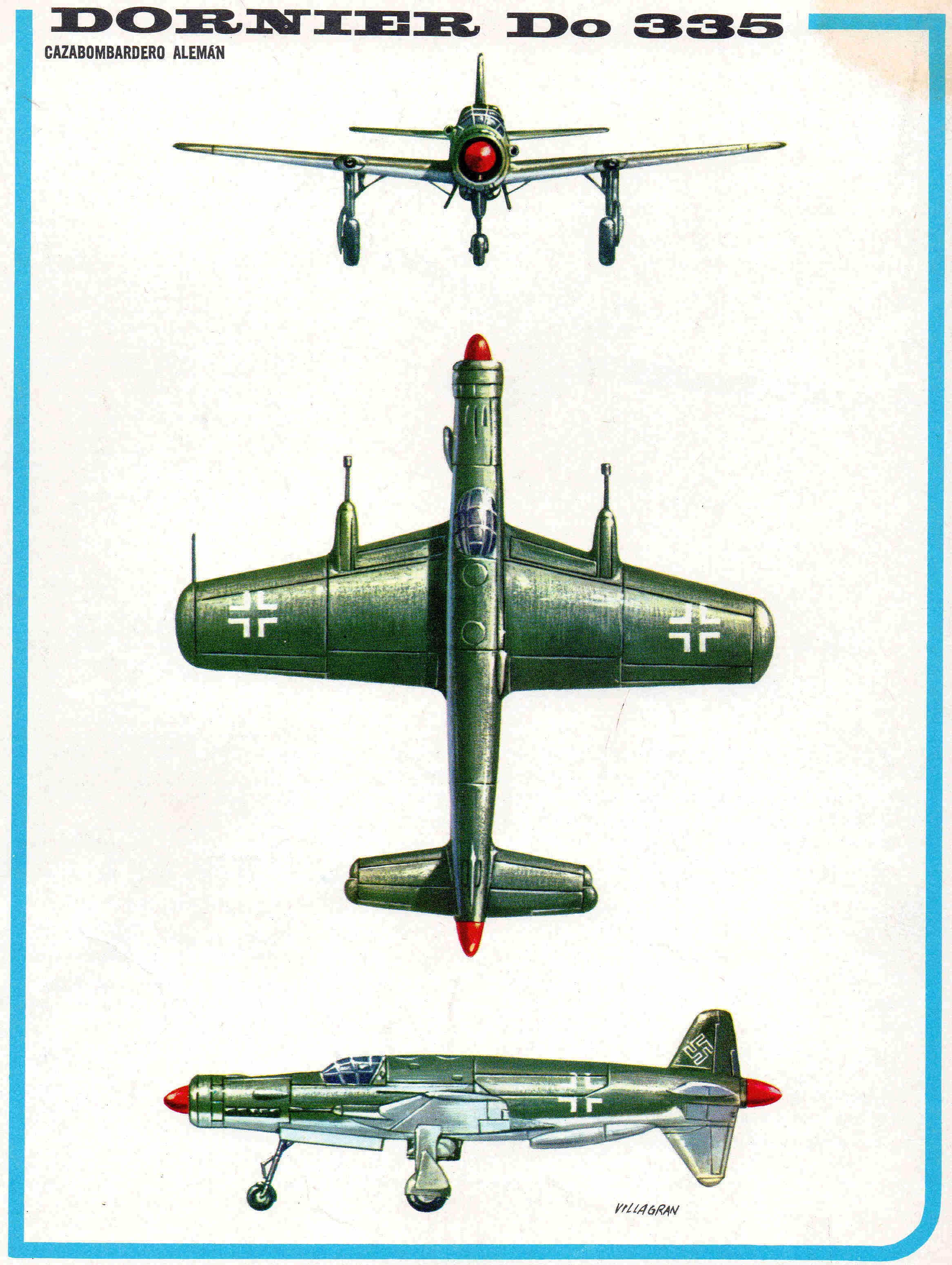 LAMINA 4142: DORNIER Do 335 Cazabombardero Aleman
