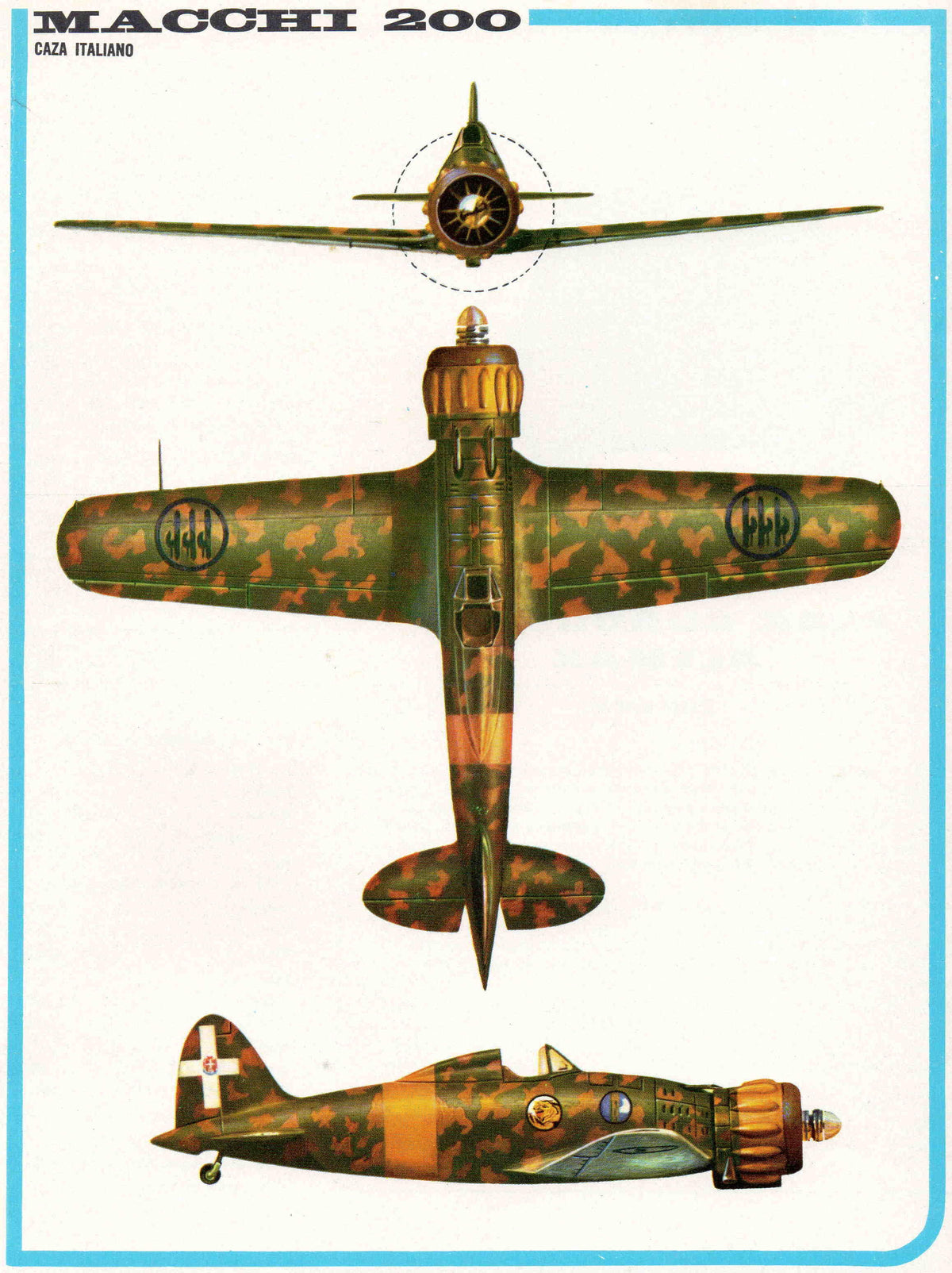 LAMINA 4143: MACCHI 200 Caza Italiano