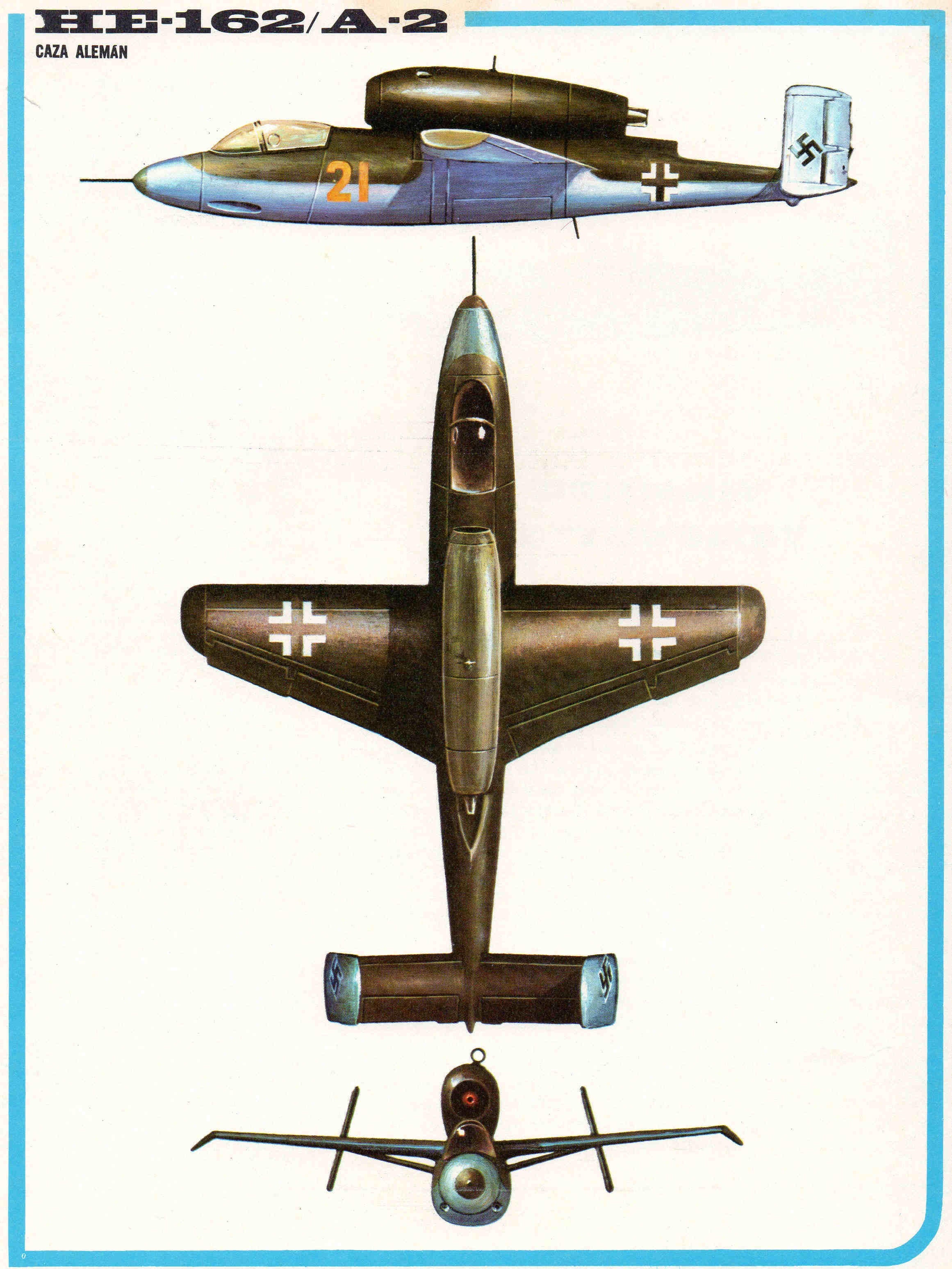 LAMINA 4144: HE-162/A-2 Caza Aleman