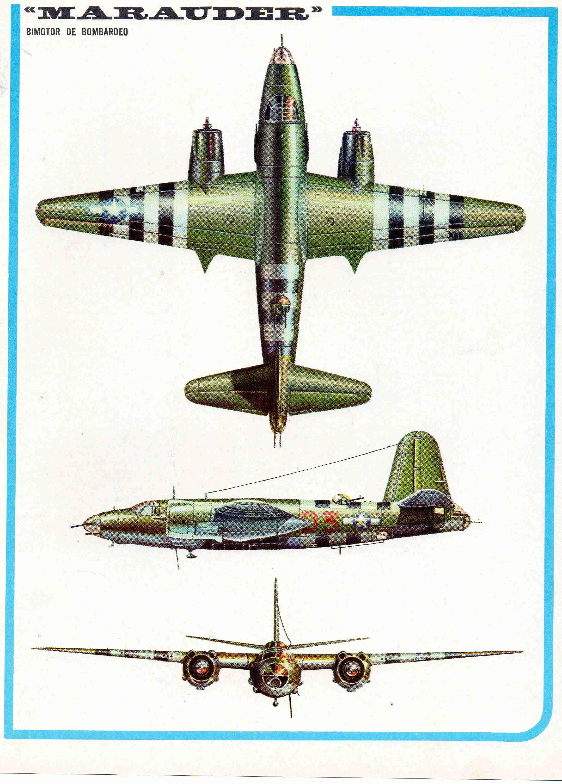 LAMINA 4146: MARAUDER Bimotor de bombardeo