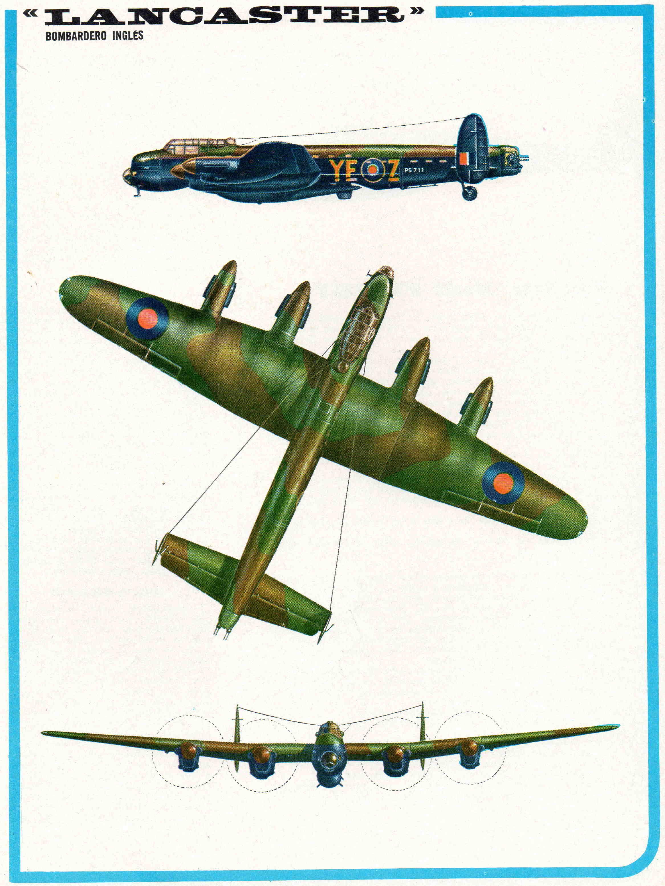 LAMINA 4149: LANCASTER Bombardero Ingles