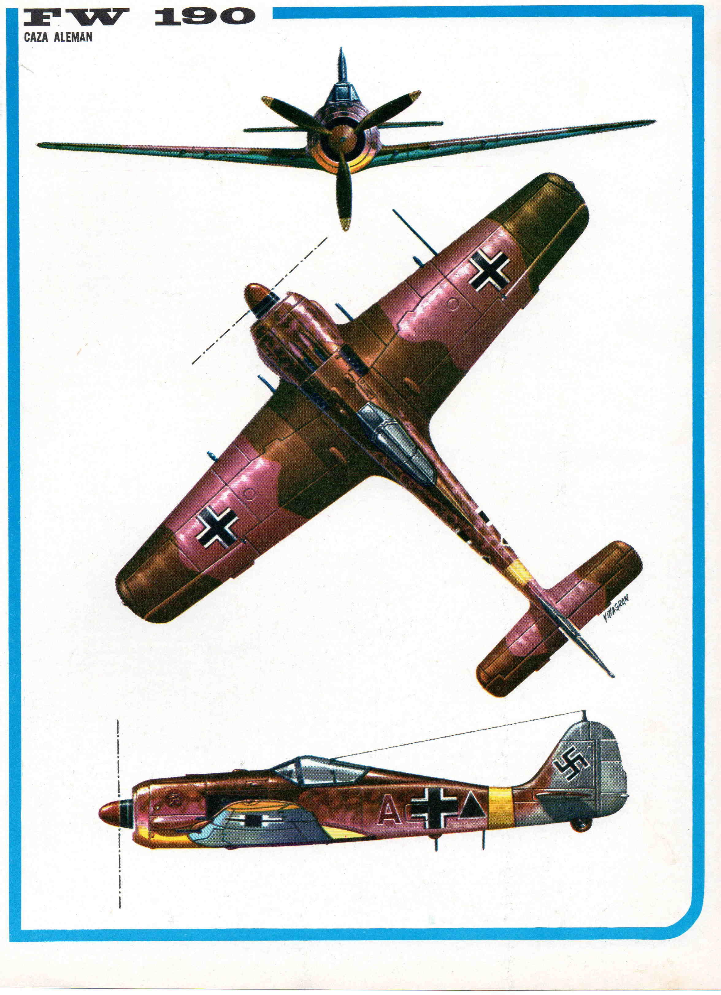 LAMINA 4150: FW 190 Caza Aleman