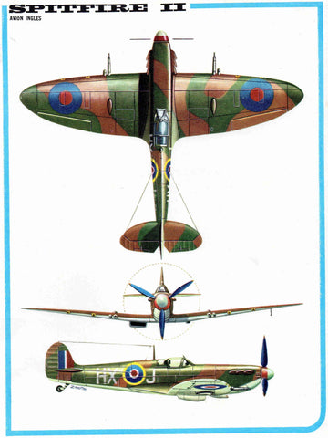 LAMINA 4154: SPITFIRE II Avion Ingles