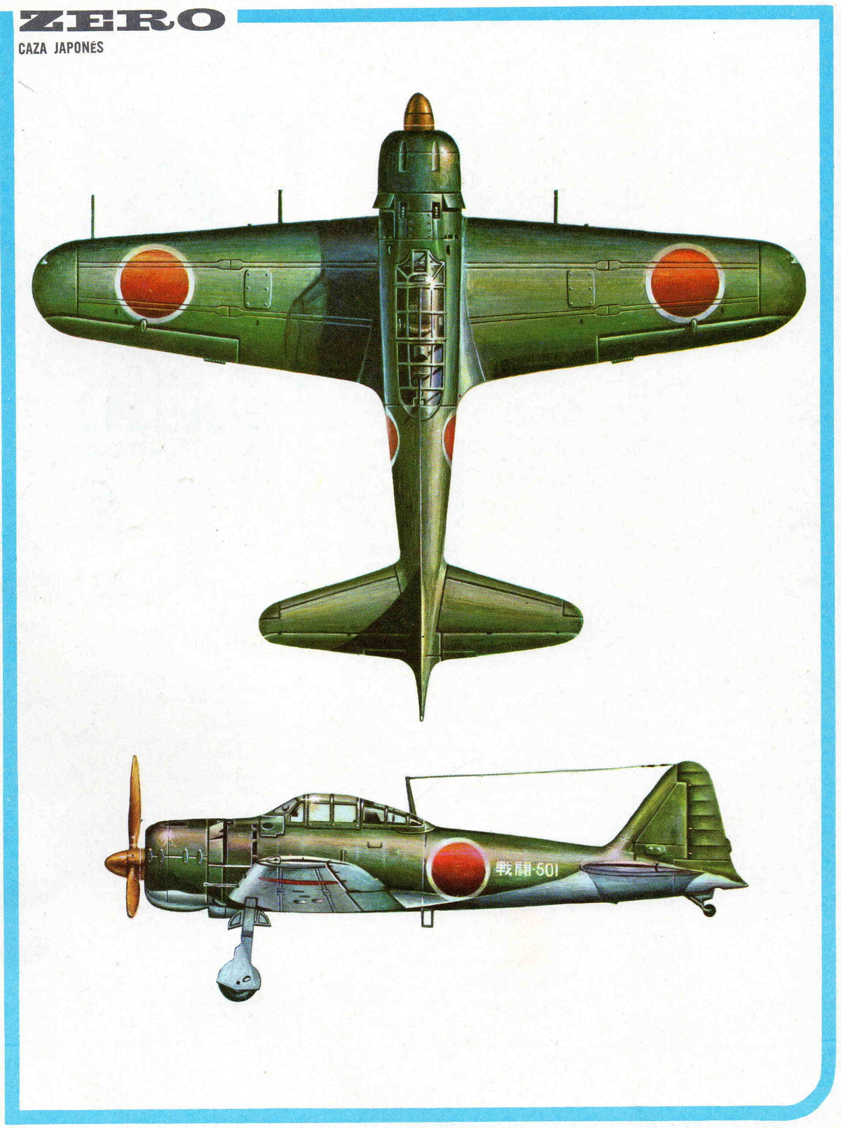 LAMINA 4160: ZERO Caza Japones