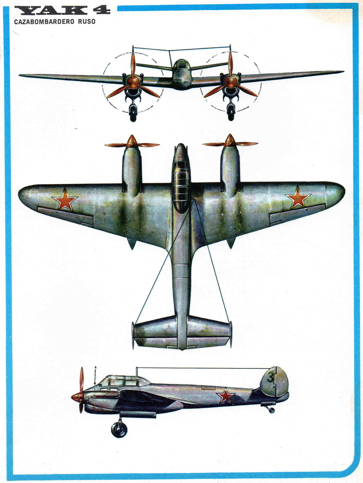 LAMINA 4162: YAK 4 Cazabombardero Ruso
