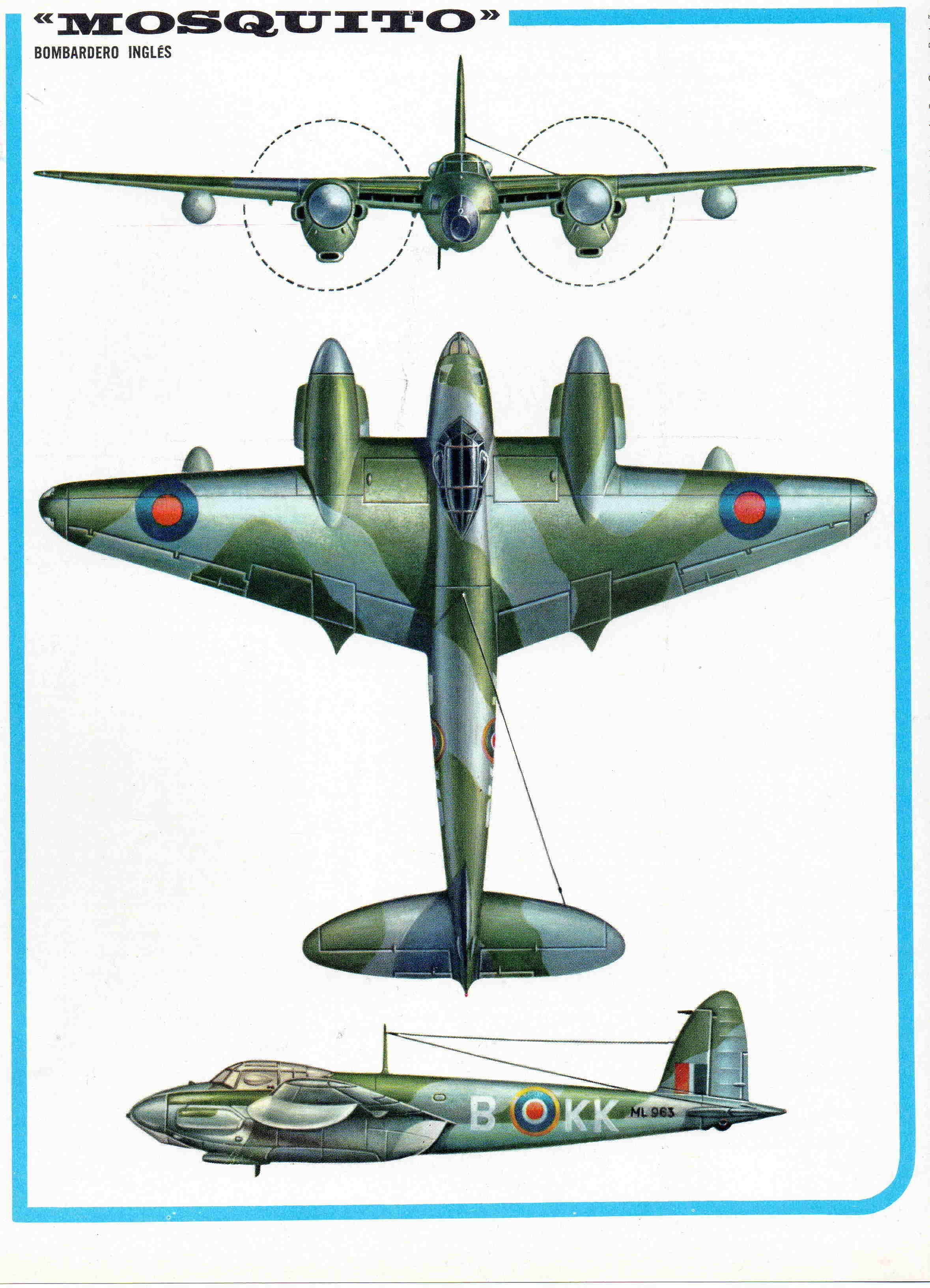 LAMINA 4167: MOSQUITO Bombardero Ingles