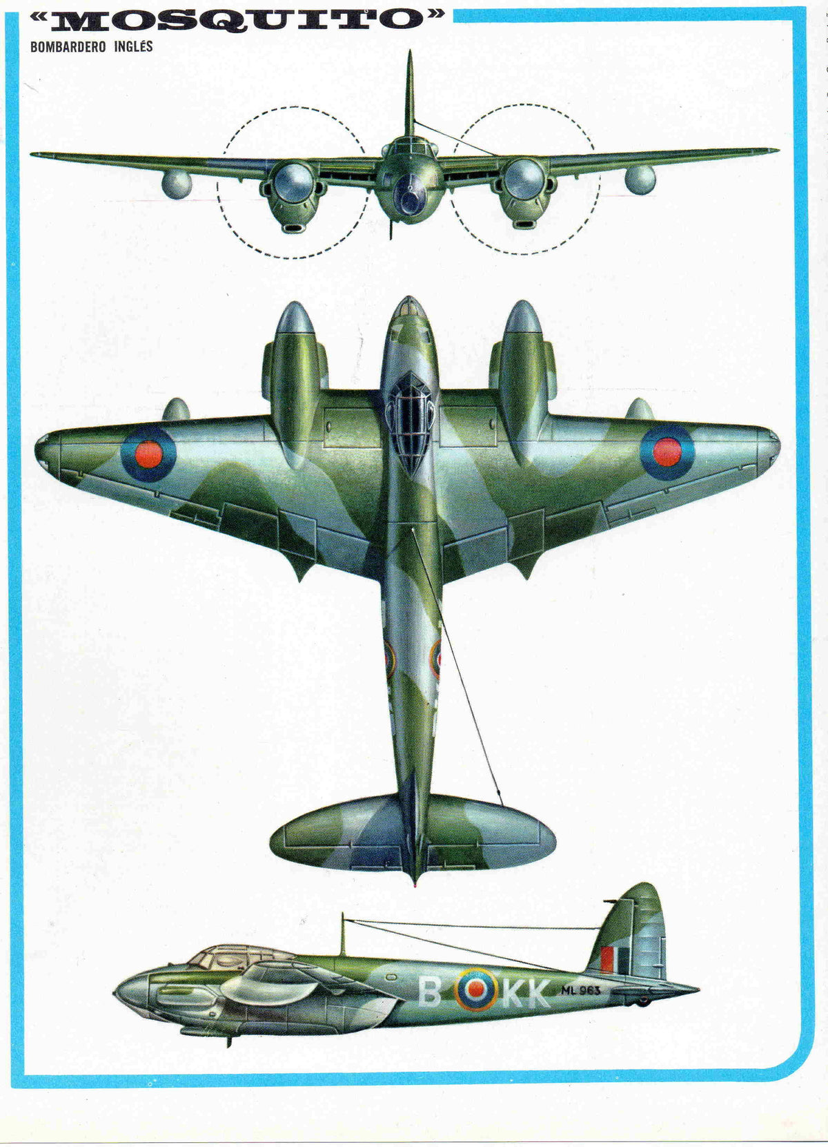 LAMINA 4167: MOSQUITO Bombardero Ingles