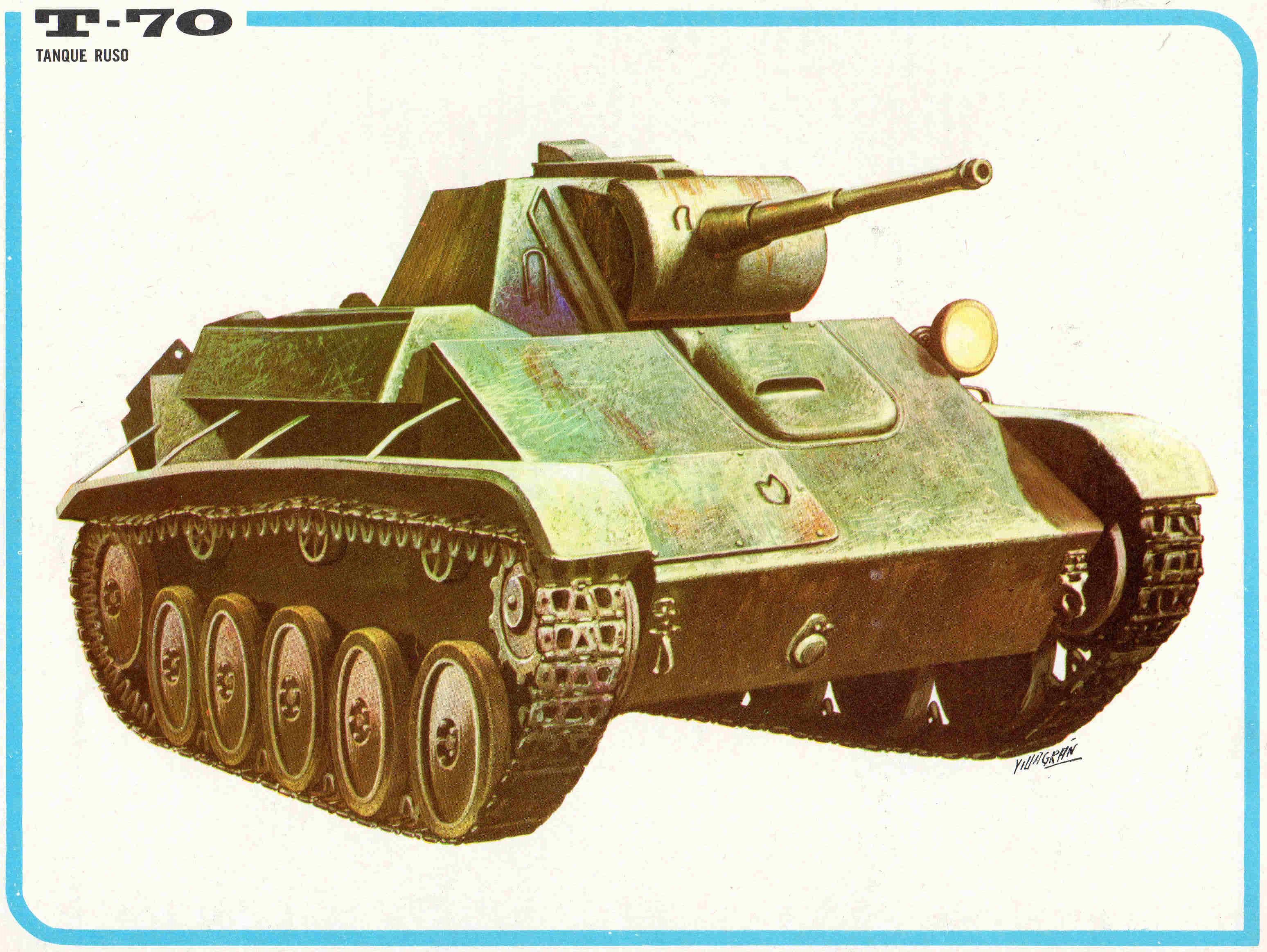 LAMINA 4193: T-70 Tanque Ruso