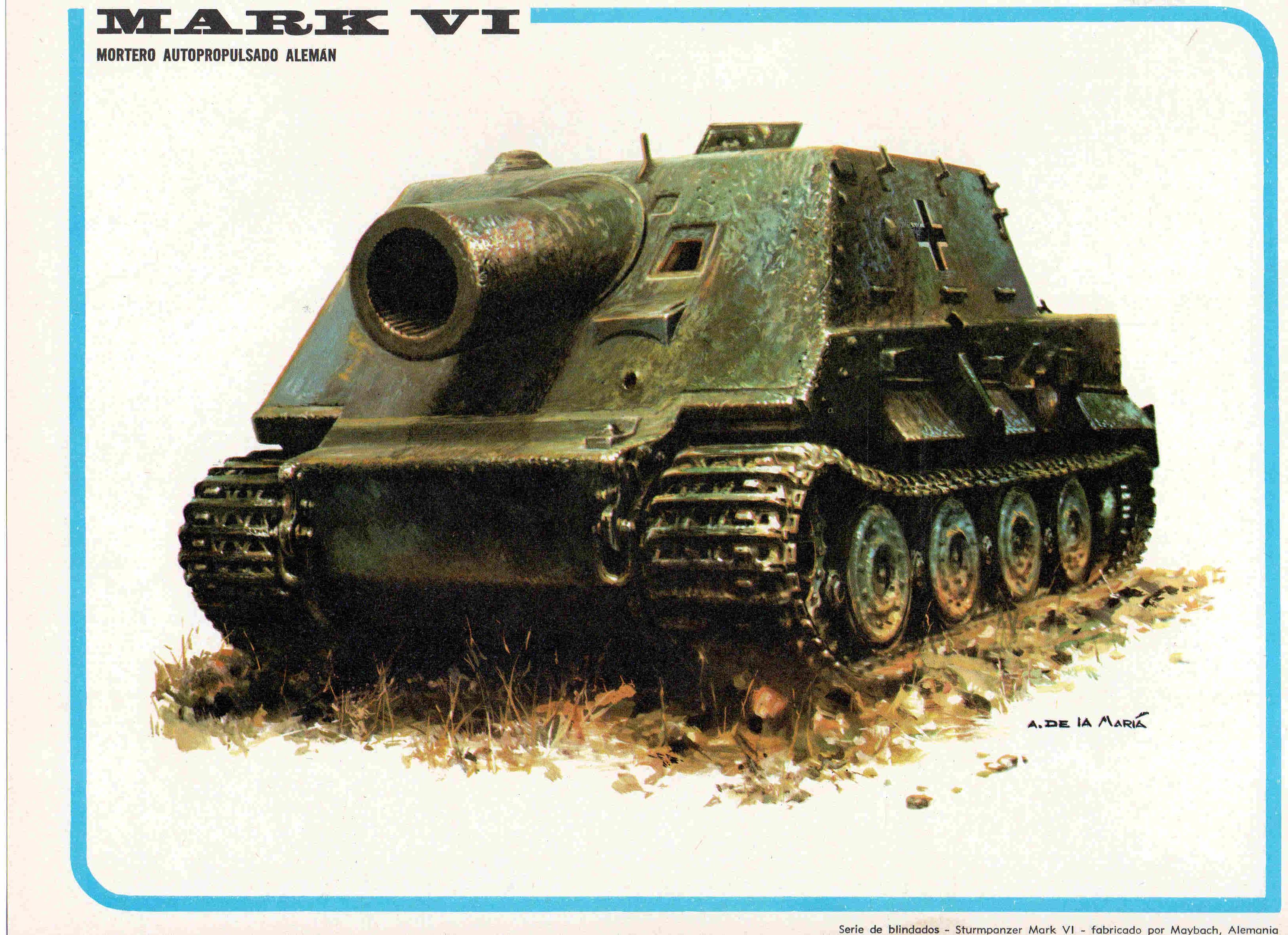 LAMINA 4195: MARK VI Mortero autopropulsado Aleman