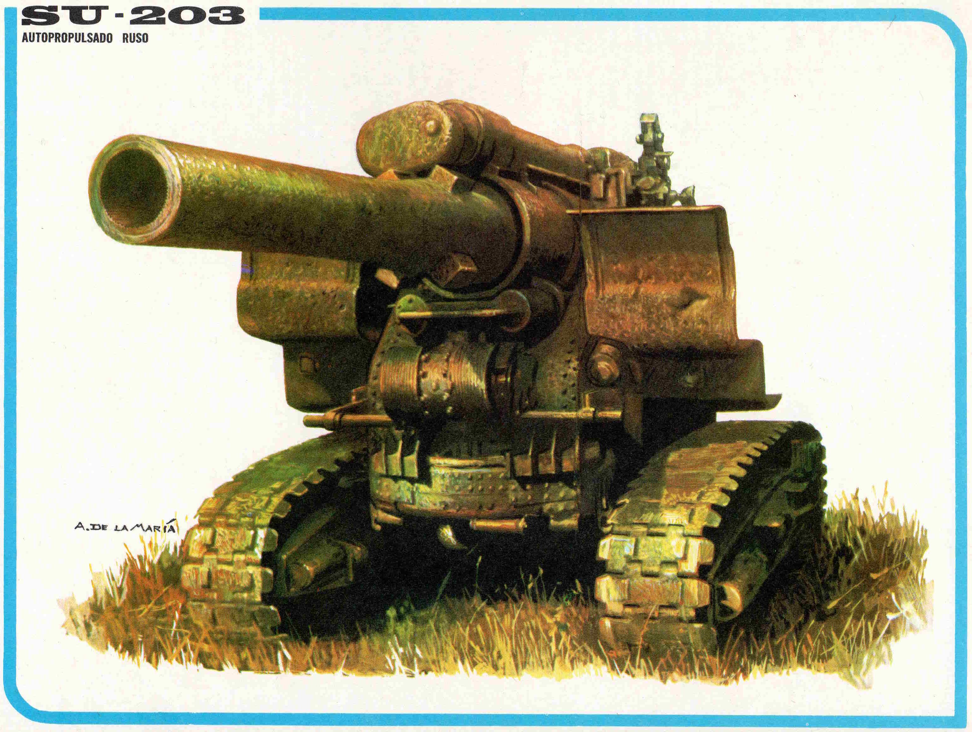 LAMINA 4204: SU-203 Autopropulsado Ruso