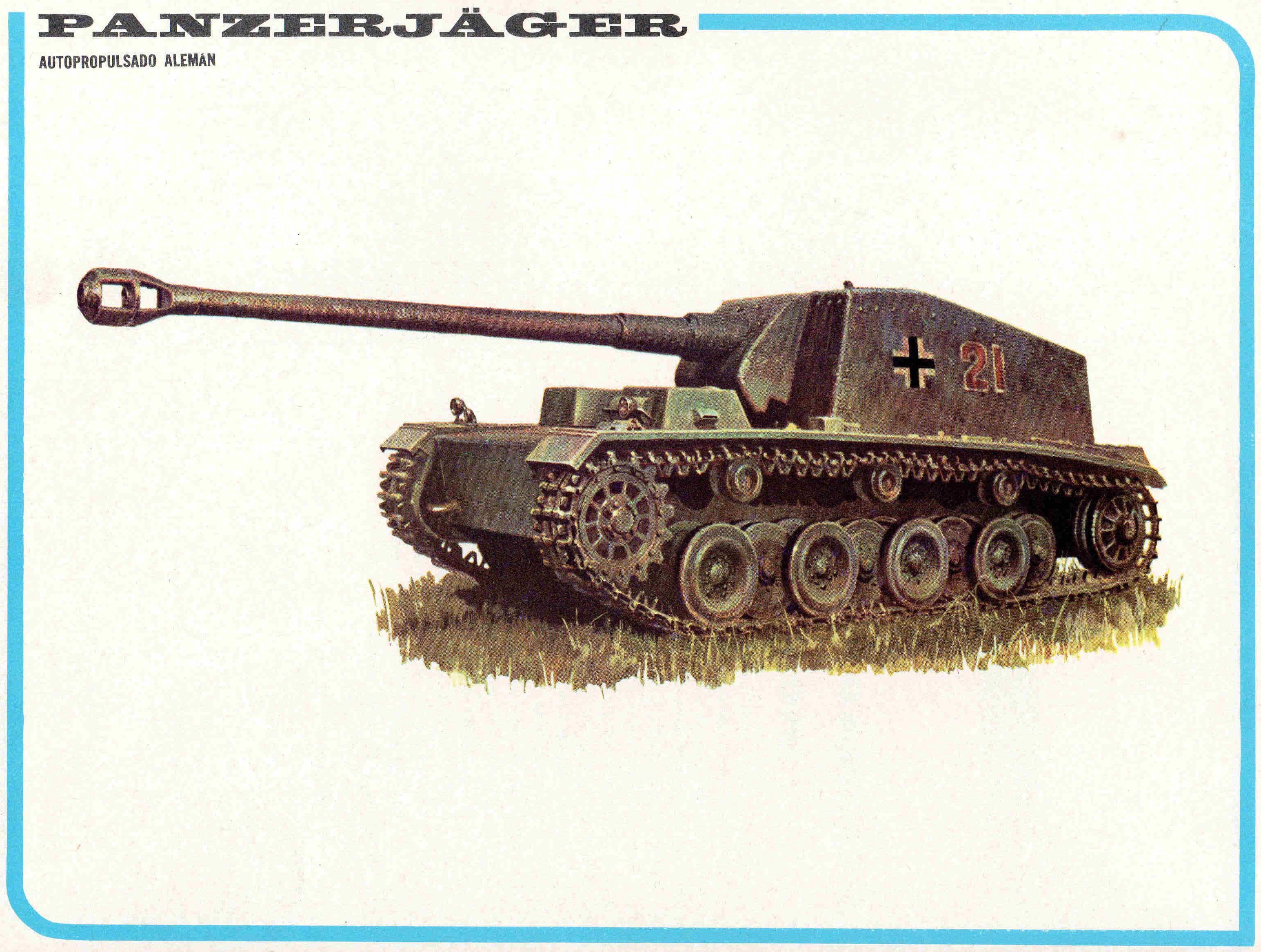 LAMINA 4213: PANZERJAGER Autopropulsado Aleman