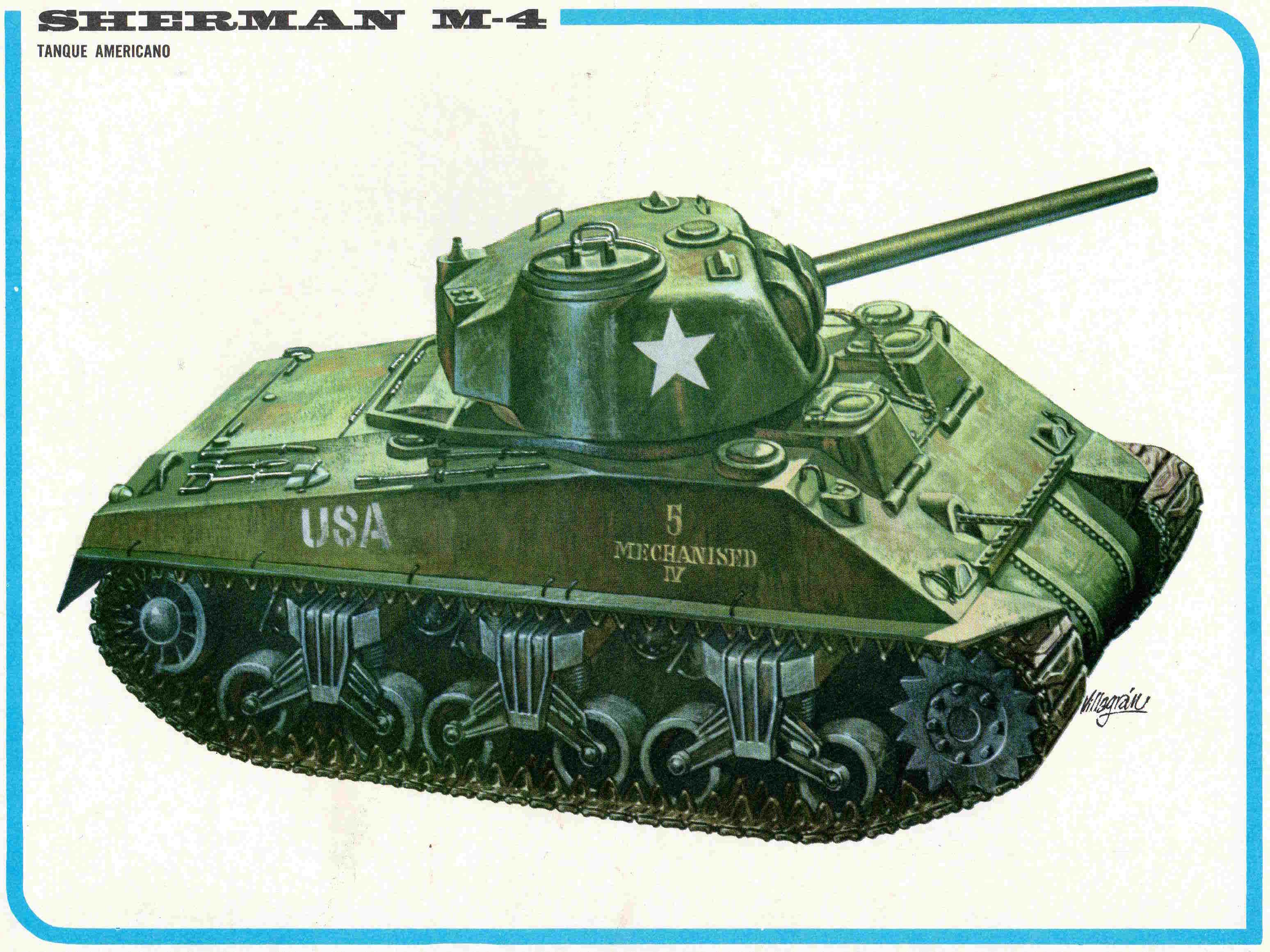 LAMINA 4214: SHERMAN M-4 Tanque Americano