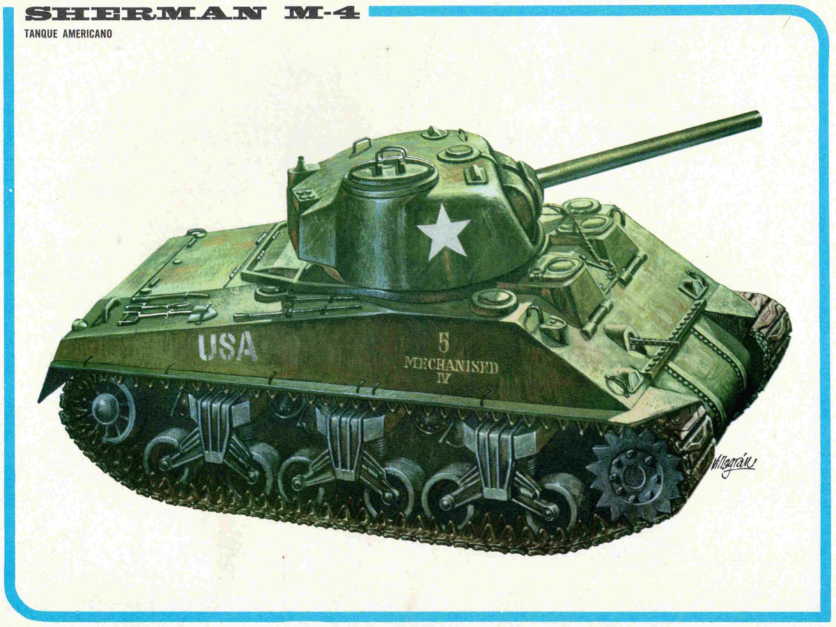 LAMINA 4214: SHERMAN M-4 Tanque Americano